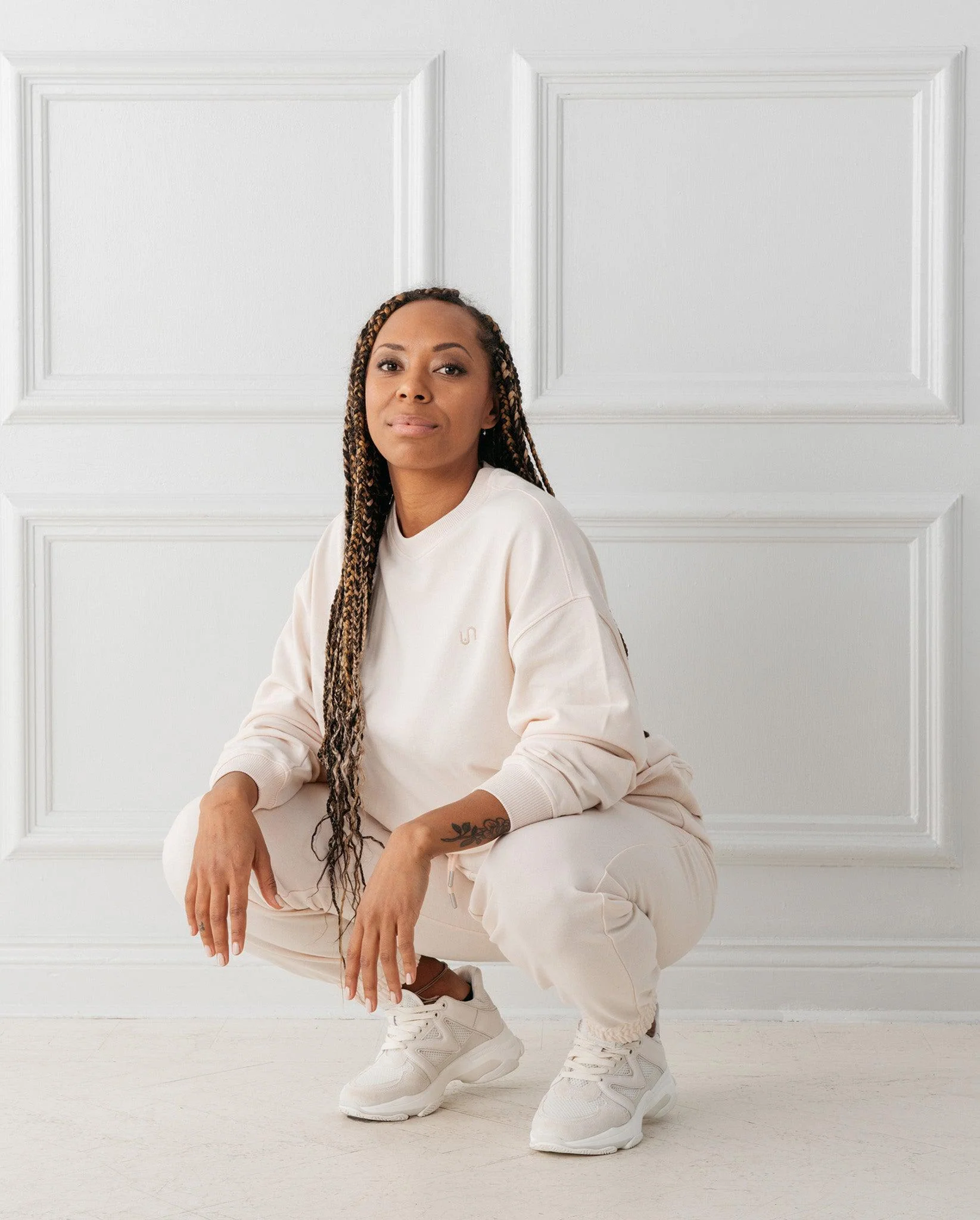 Crew Neck Sweat Cream - Image 5