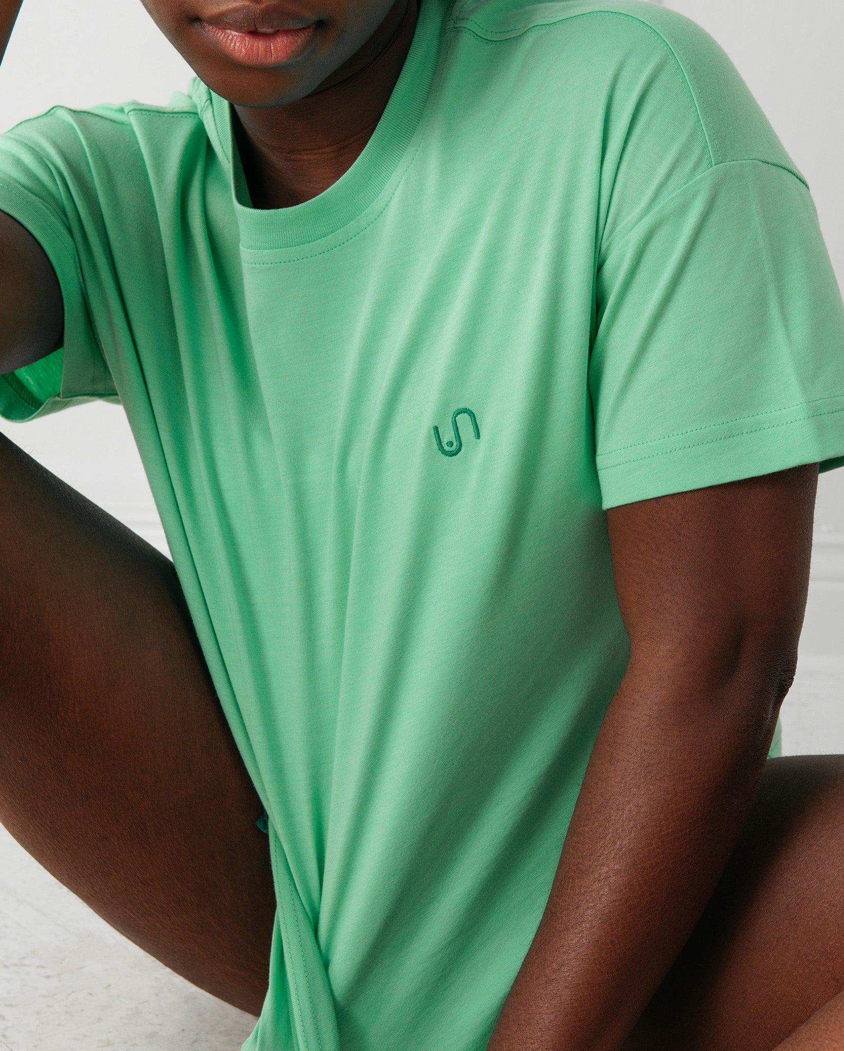 Crew Neck T-shirt Green - Image 3