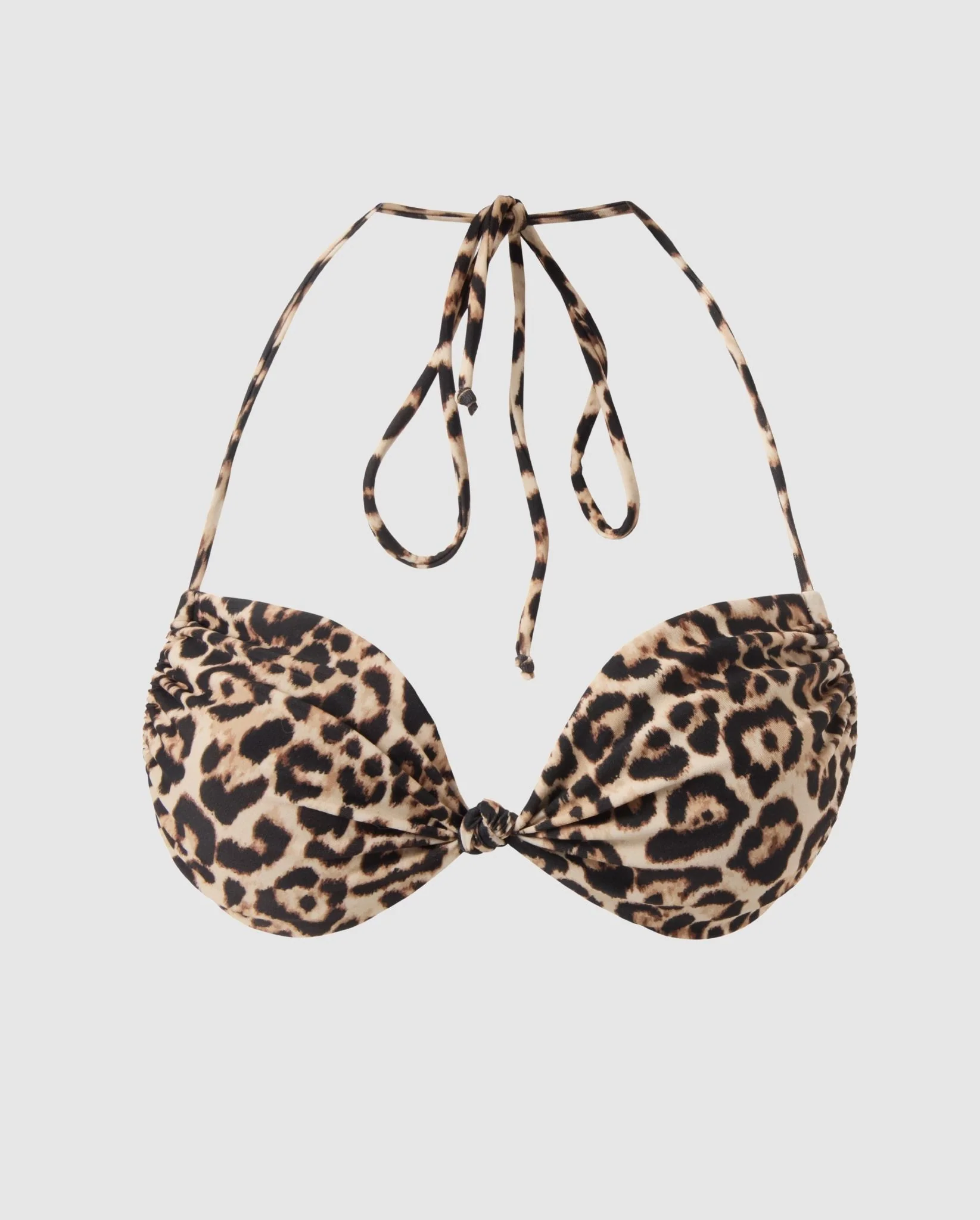 Flipped Triangle Bikini Top Leopard - Image 2