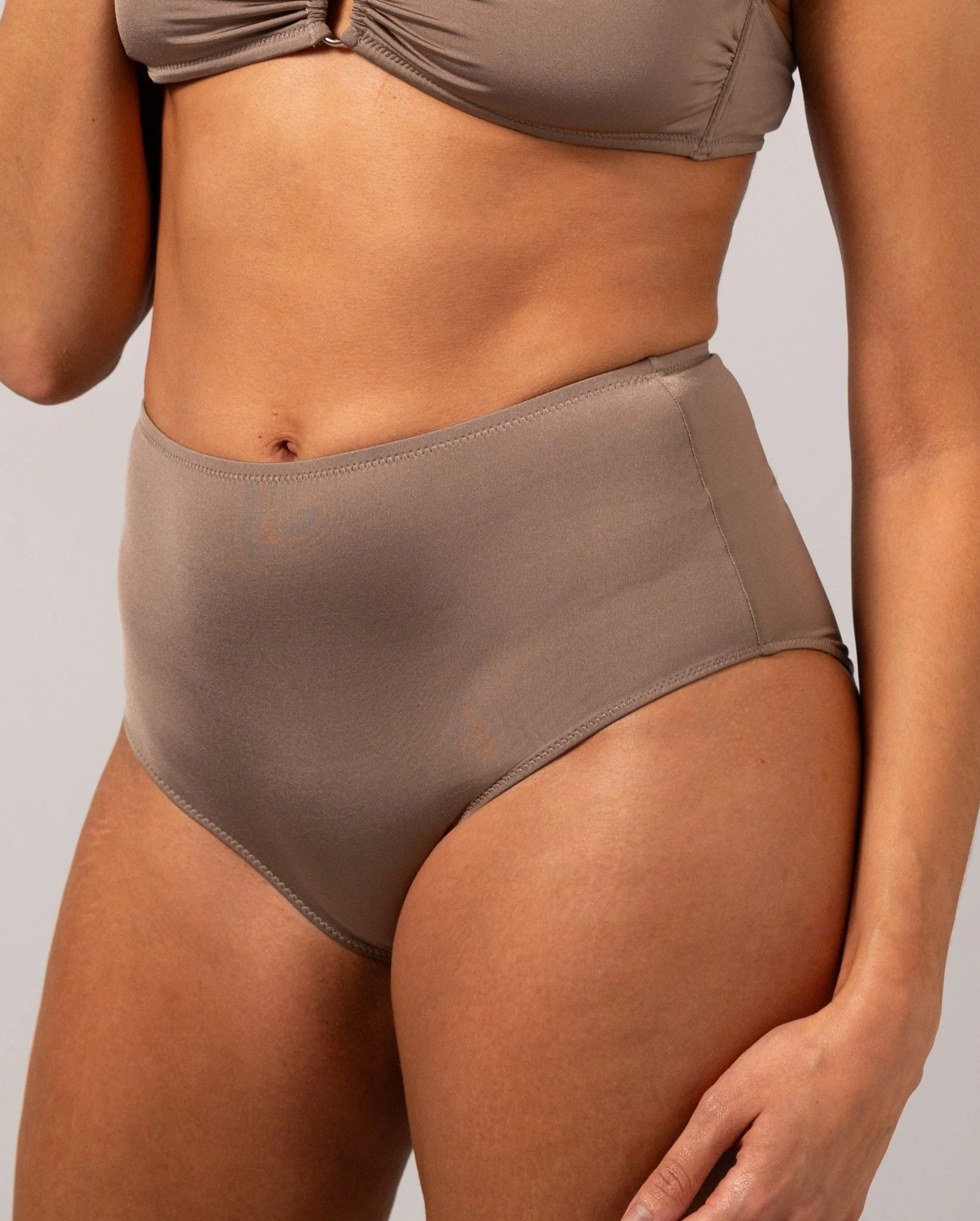 Highwaist Bikini Briefs Mauve - Image 3
