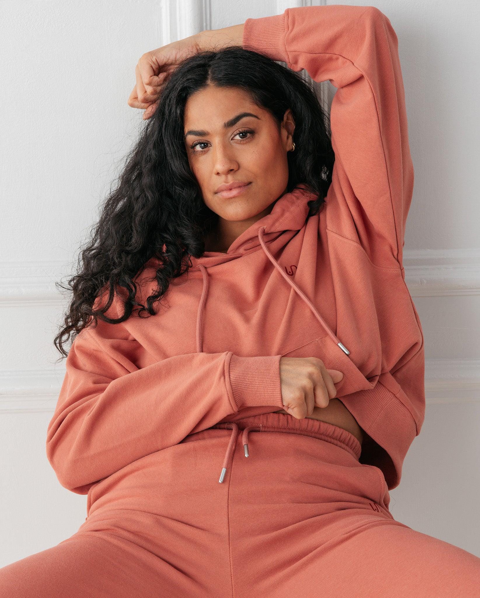 Hooded Sweat Faded Red - Image 3