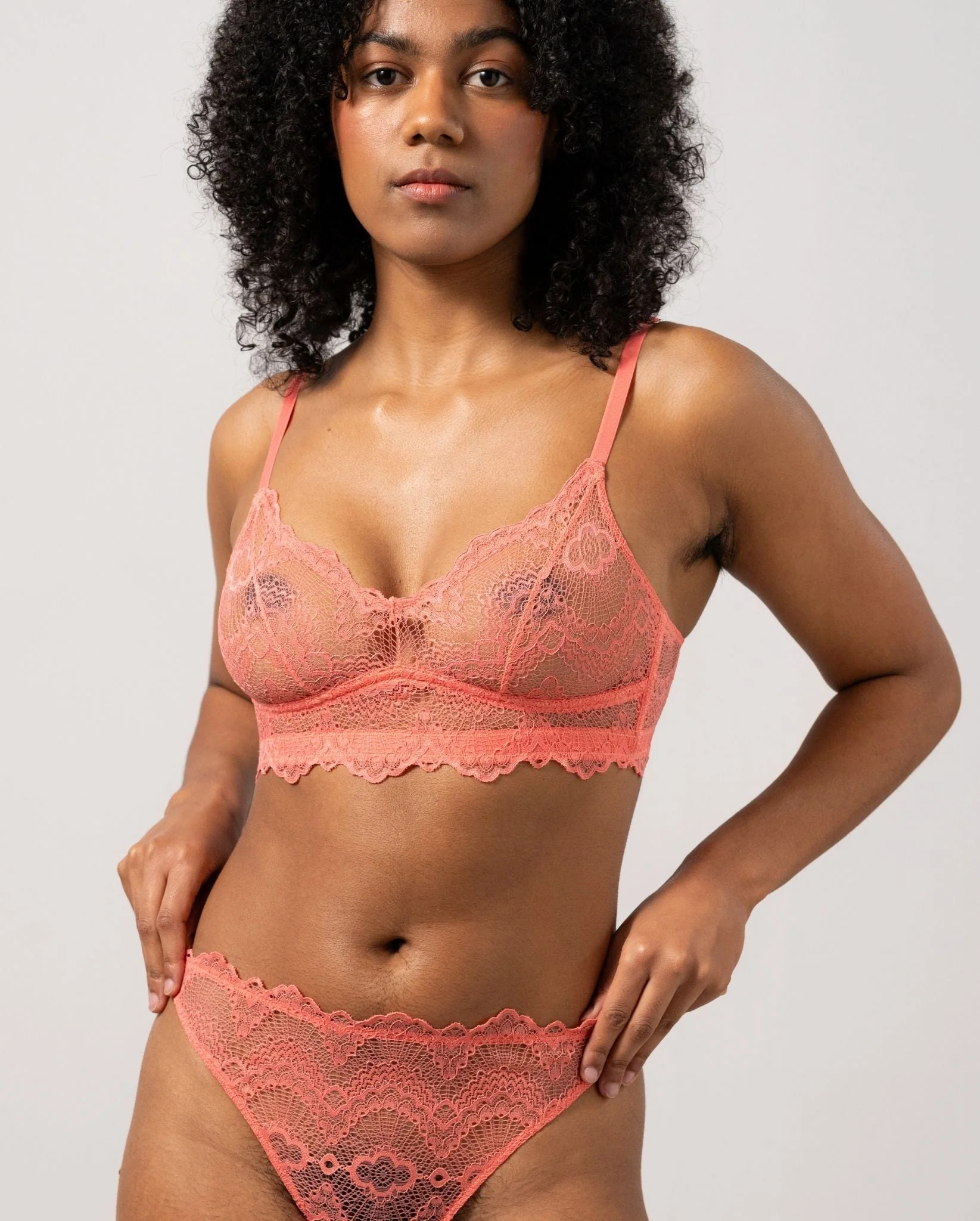 Lace Balconette Coral - Image 3