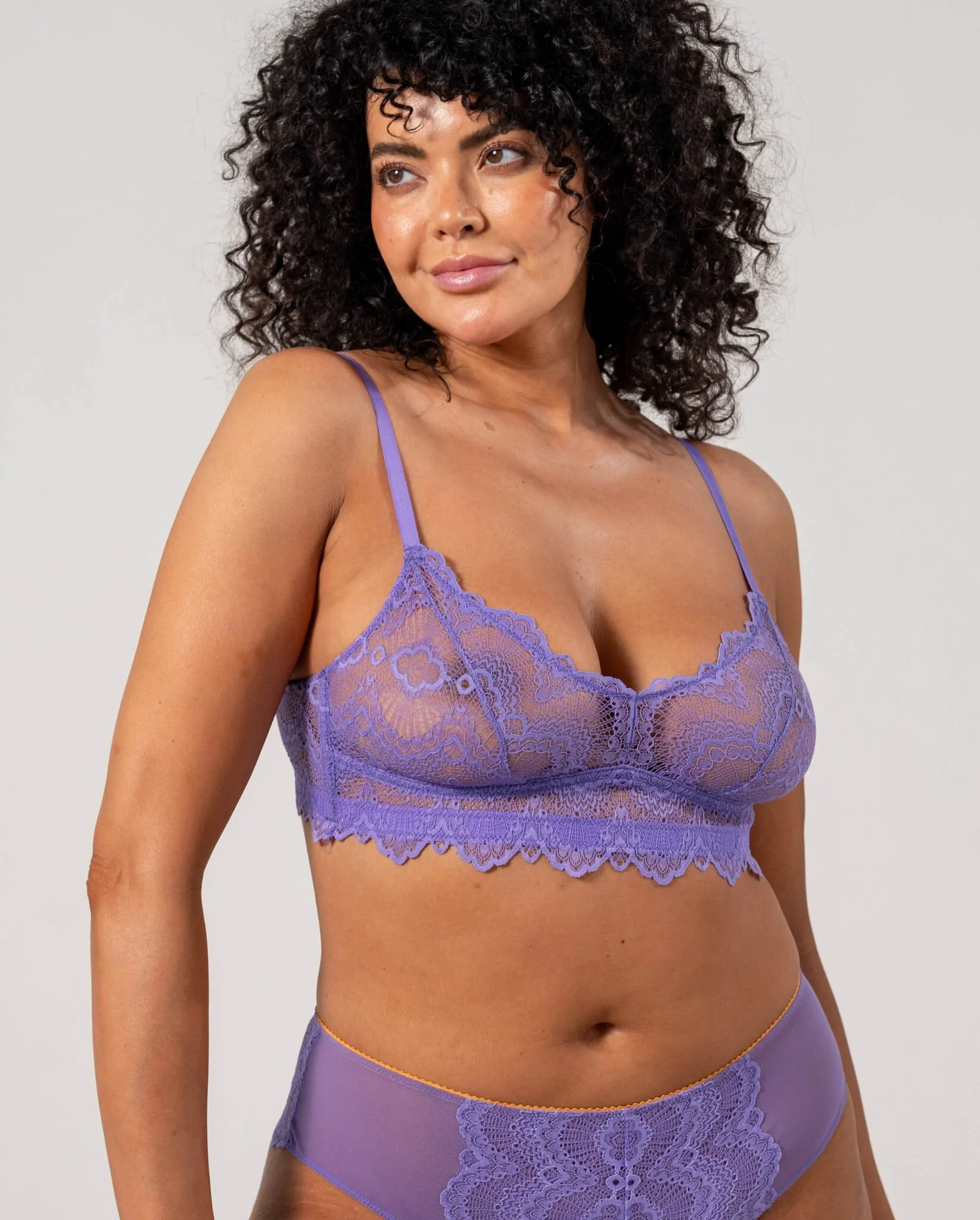 Lace Balconette Electric Lilac - Image 4