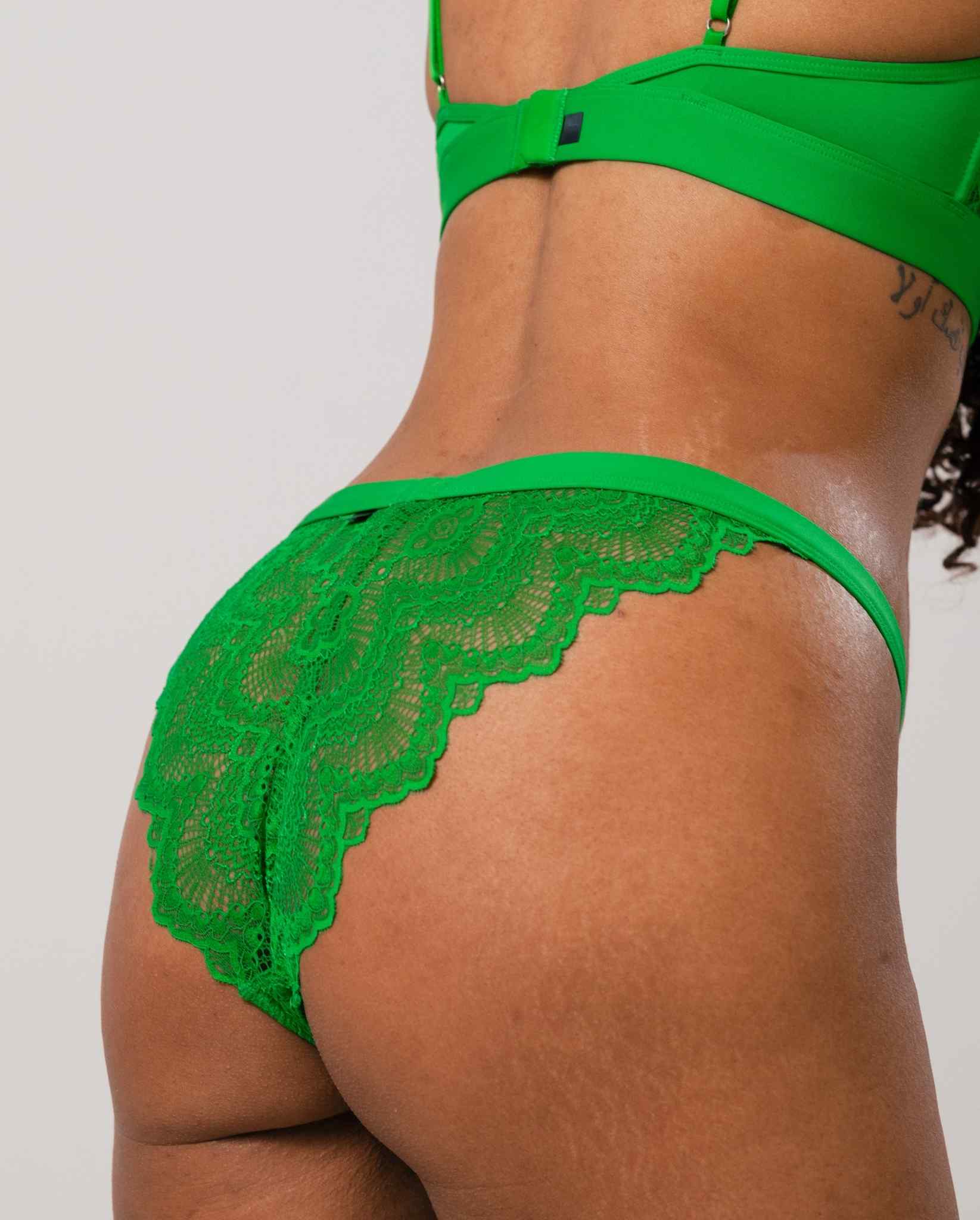 Lace Bikini Tanga Green Ivy - Image 4