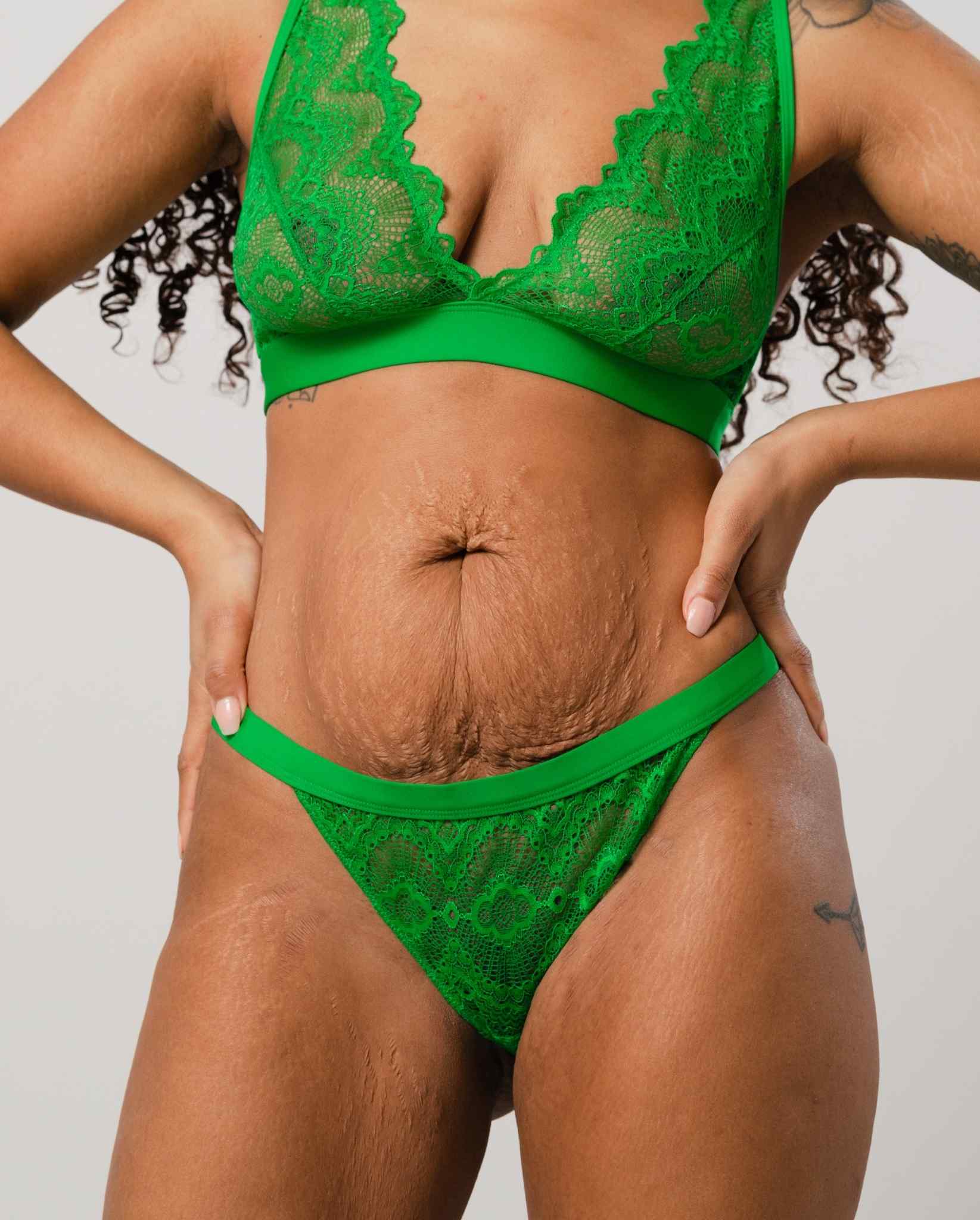 Lace Bikini Tanga Green Ivy - Image 5