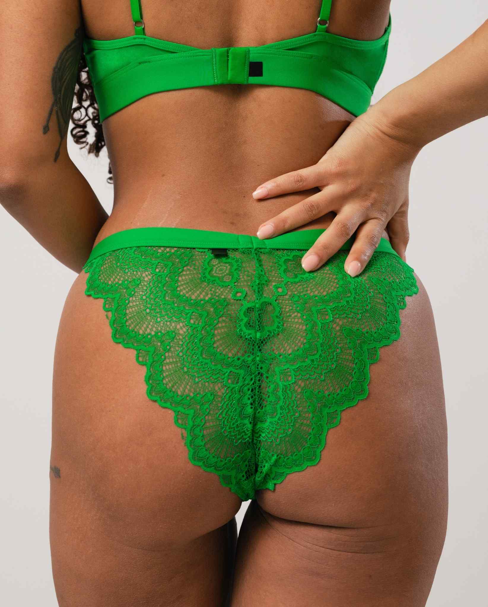 Lace Bikini Tanga Green Ivy - Image 6