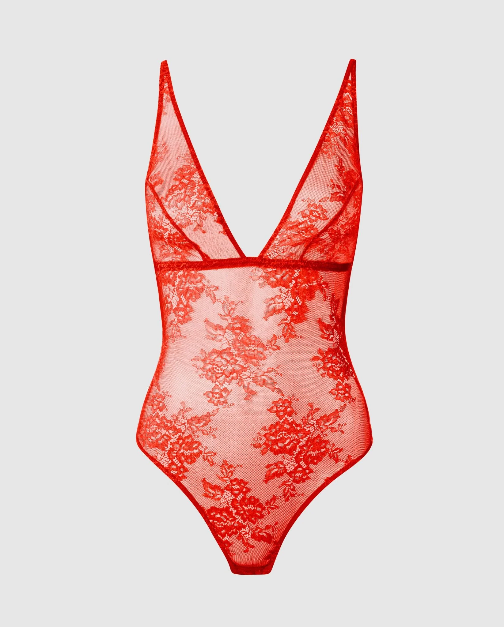 Floral Lace Body Fiery Red - Image 2