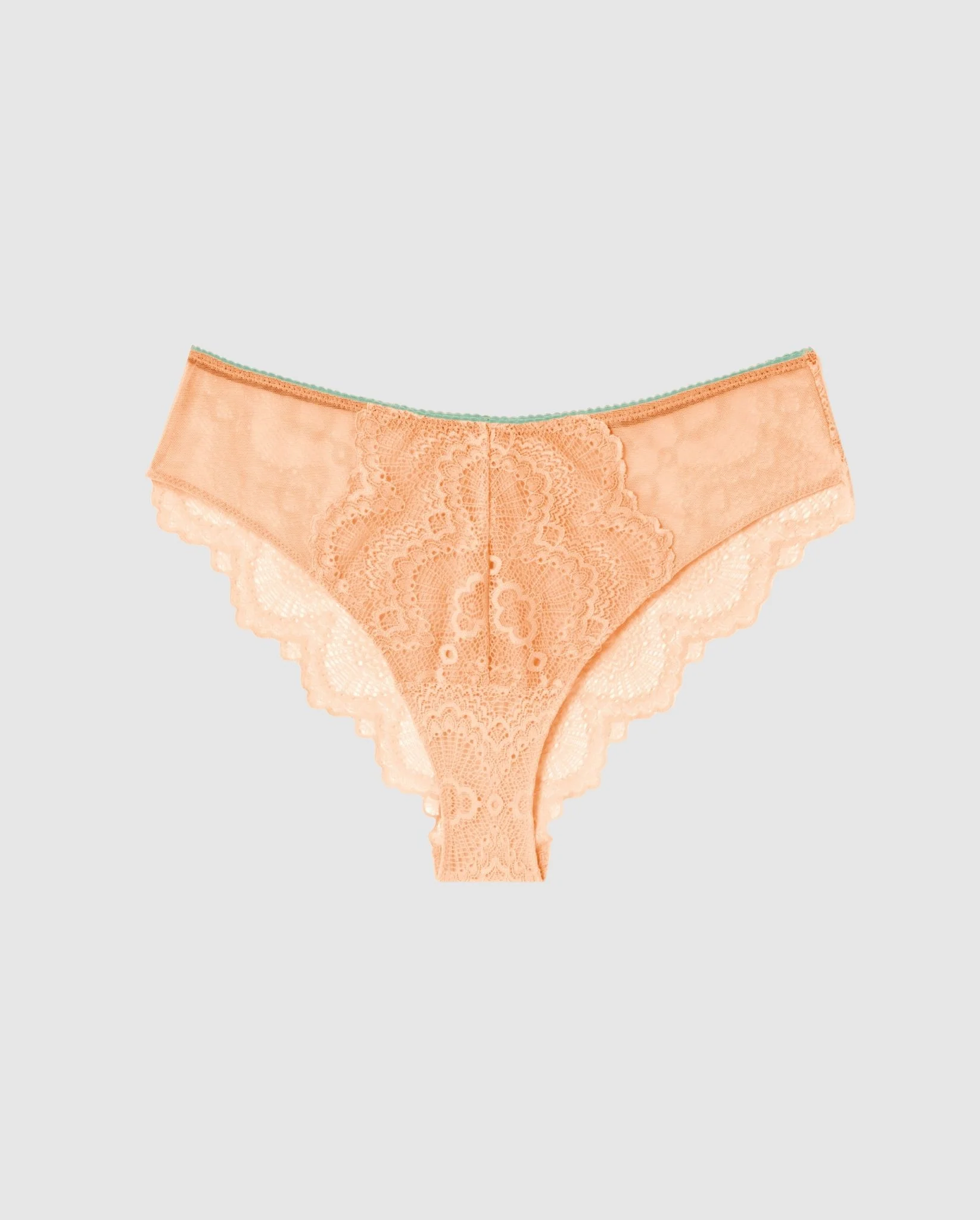 Lace Cheeky Peach/Turquoise - Image 2