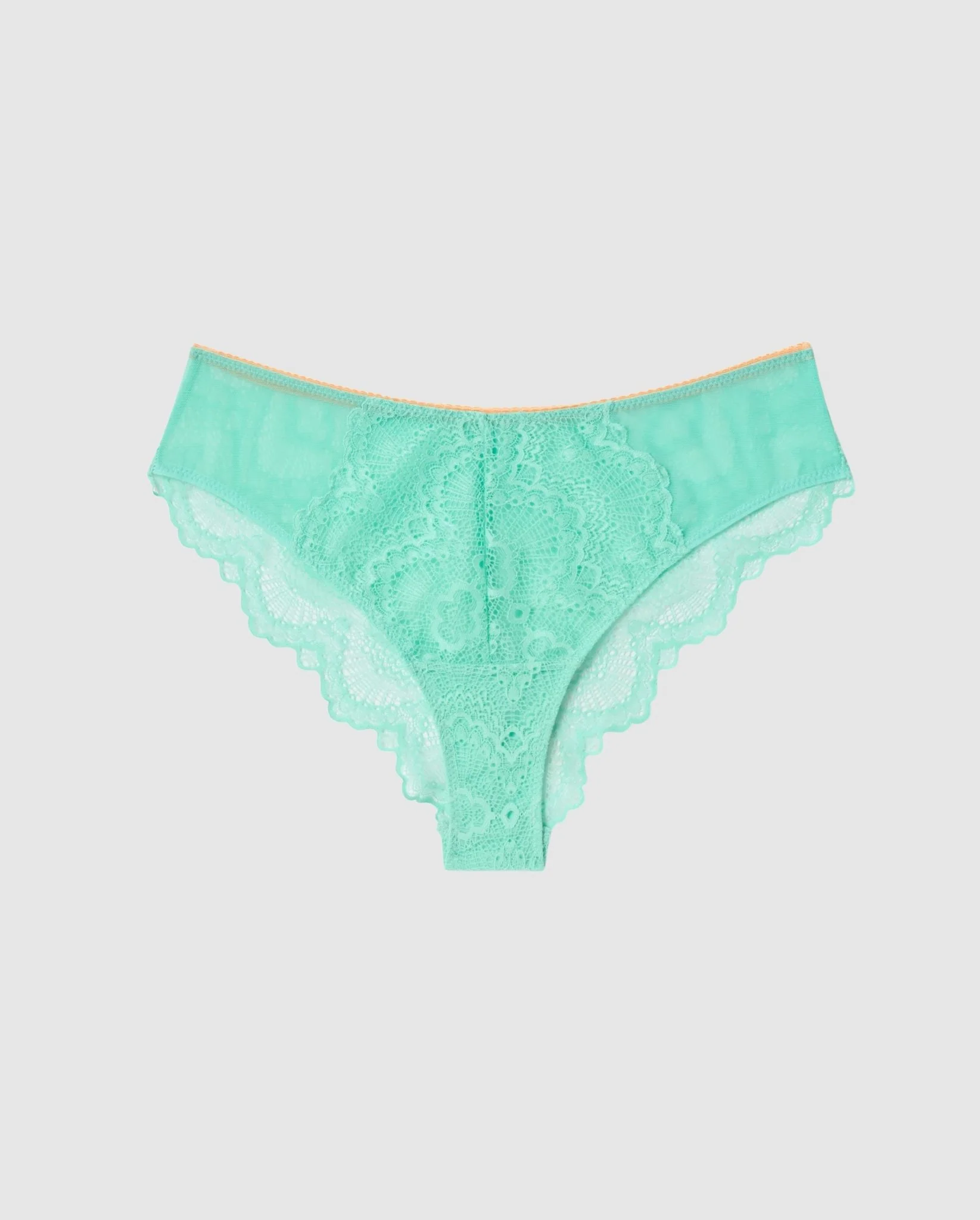 Lace Cheeky Turquoise/Peach - Image 2