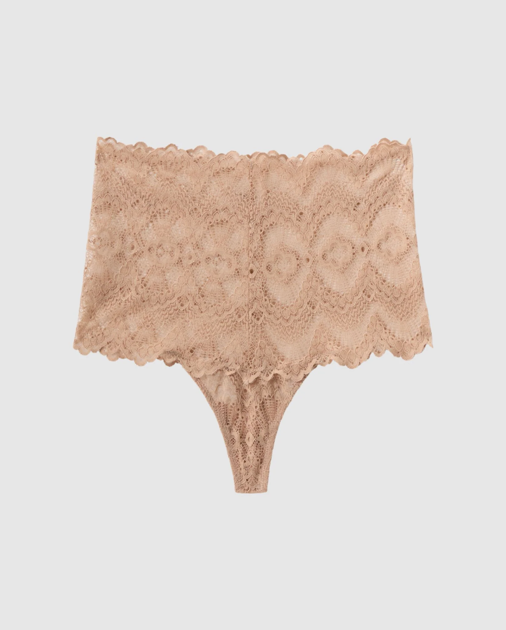Lace Galloon Thong Warm Nude - Image 2