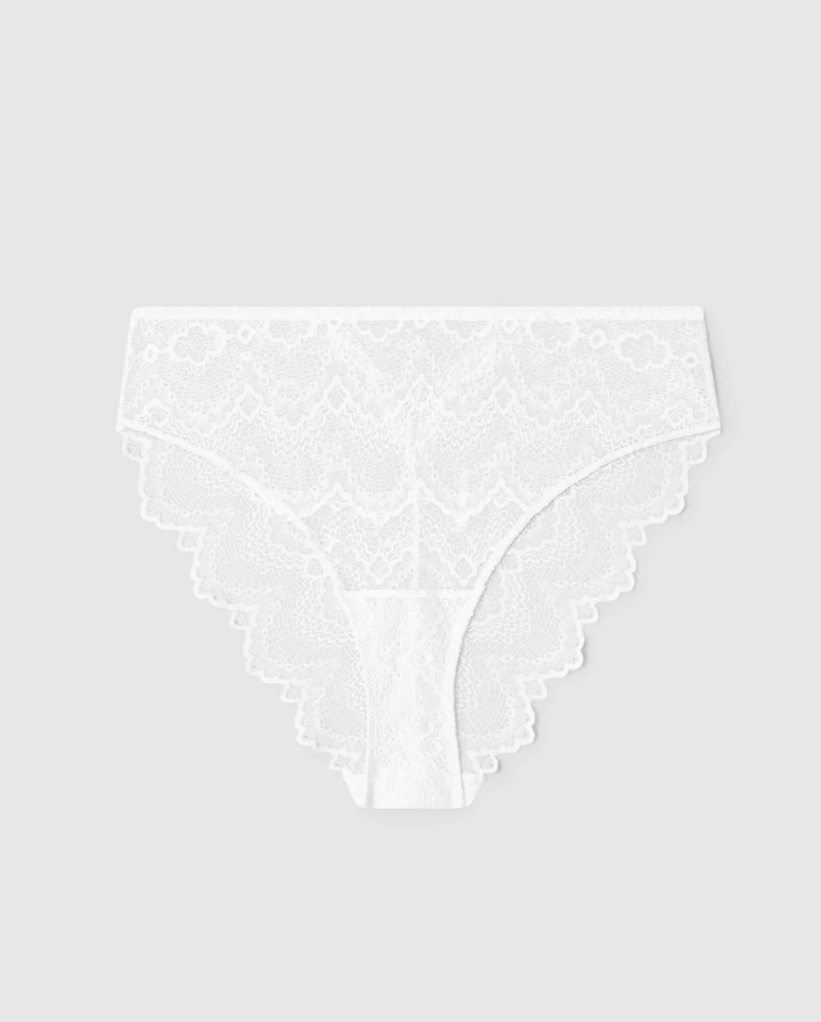 Lace High Cut Briefs Off White - Image 2