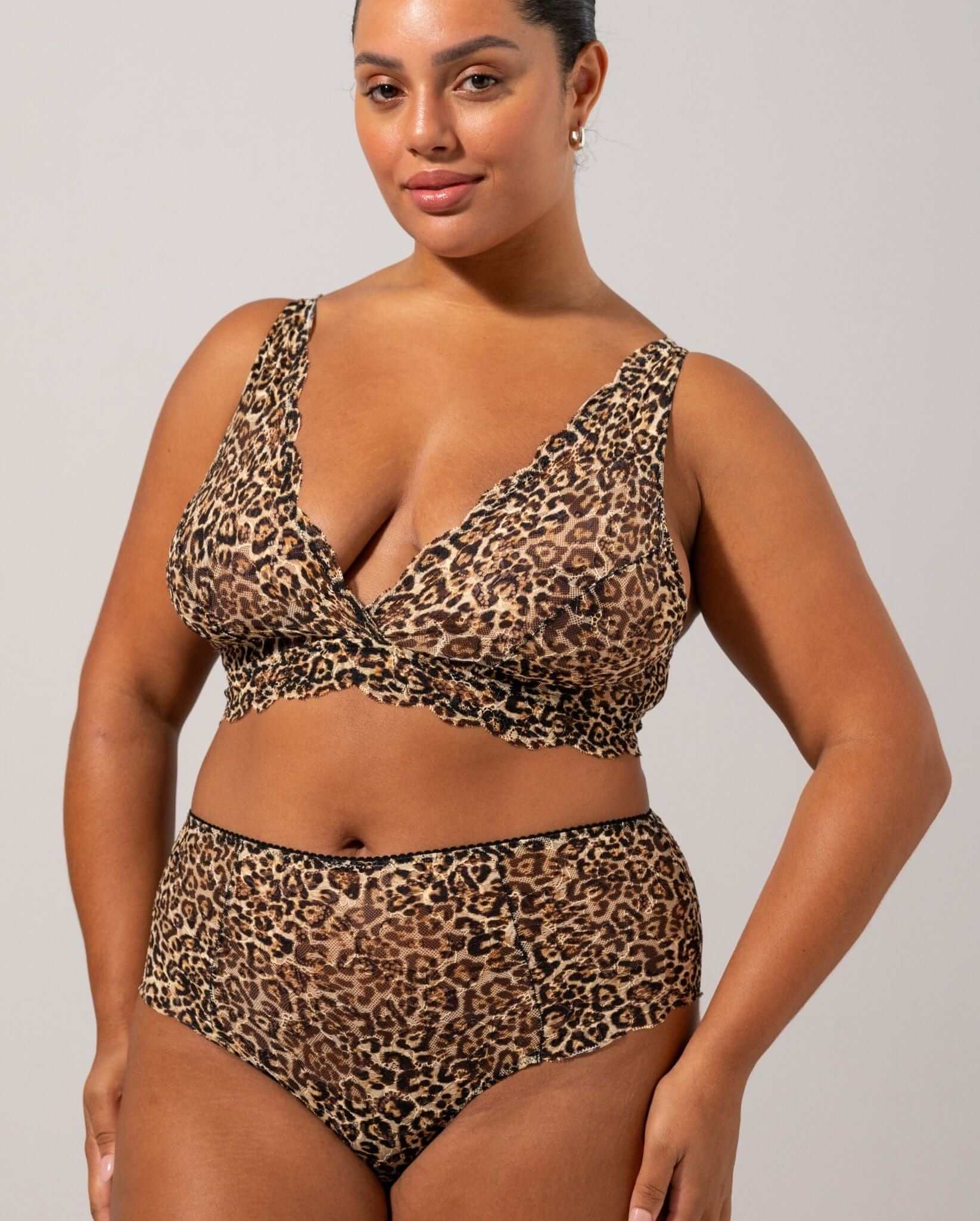 Lace Highwaist Briefs Leopard - Image 3