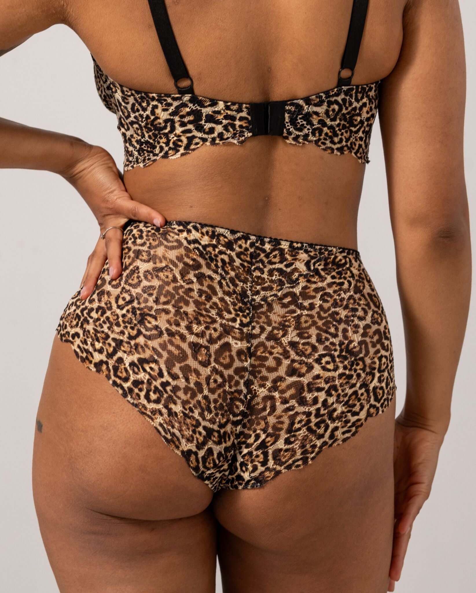 Lace Highwaist Briefs Leopard - Image 6