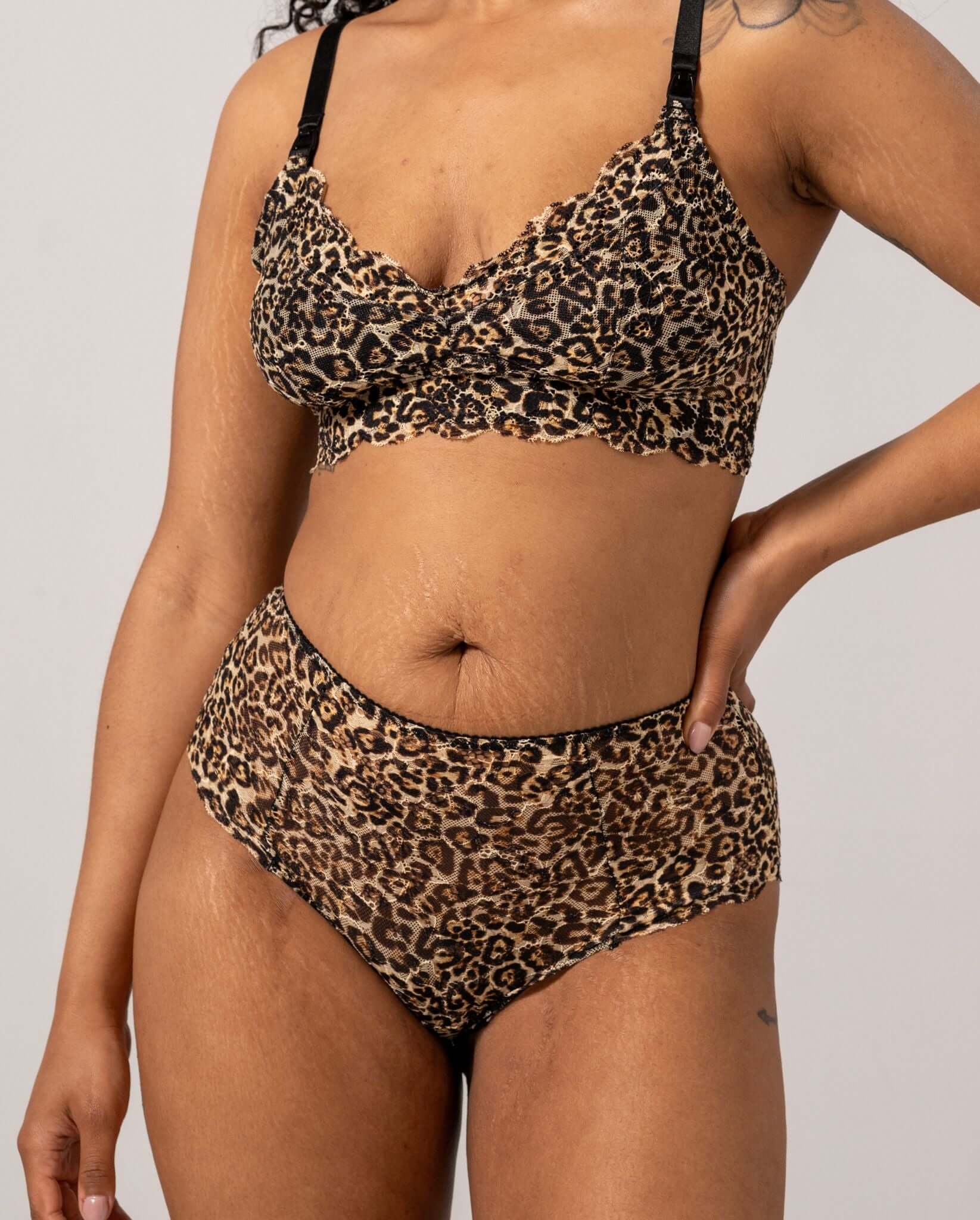 Lace Highwaist Briefs Leopard - Image 5