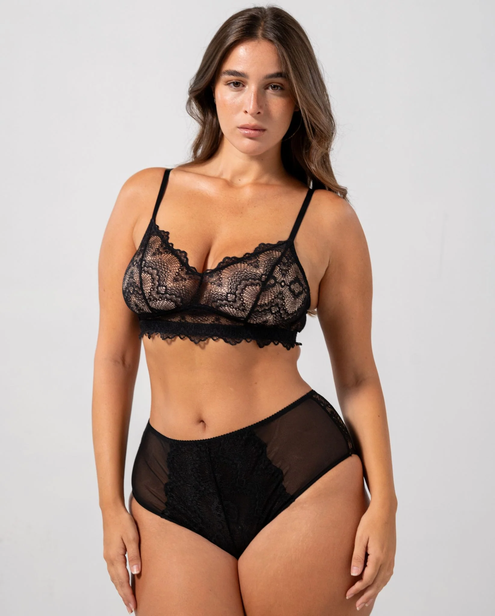 Lace Highwaist Briefs Black - Image 8