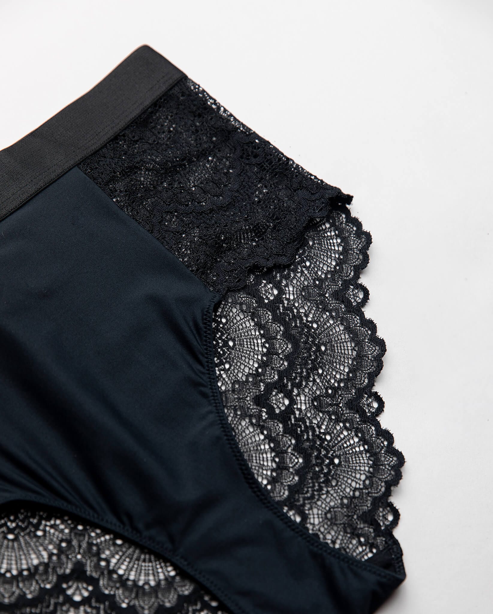 Lace Highwaist Briefs Black - Image 8