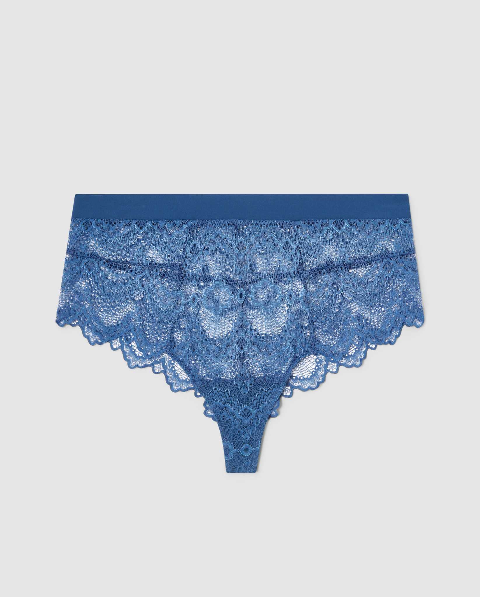 Lace Highwaist String Faded Blue - Image 2