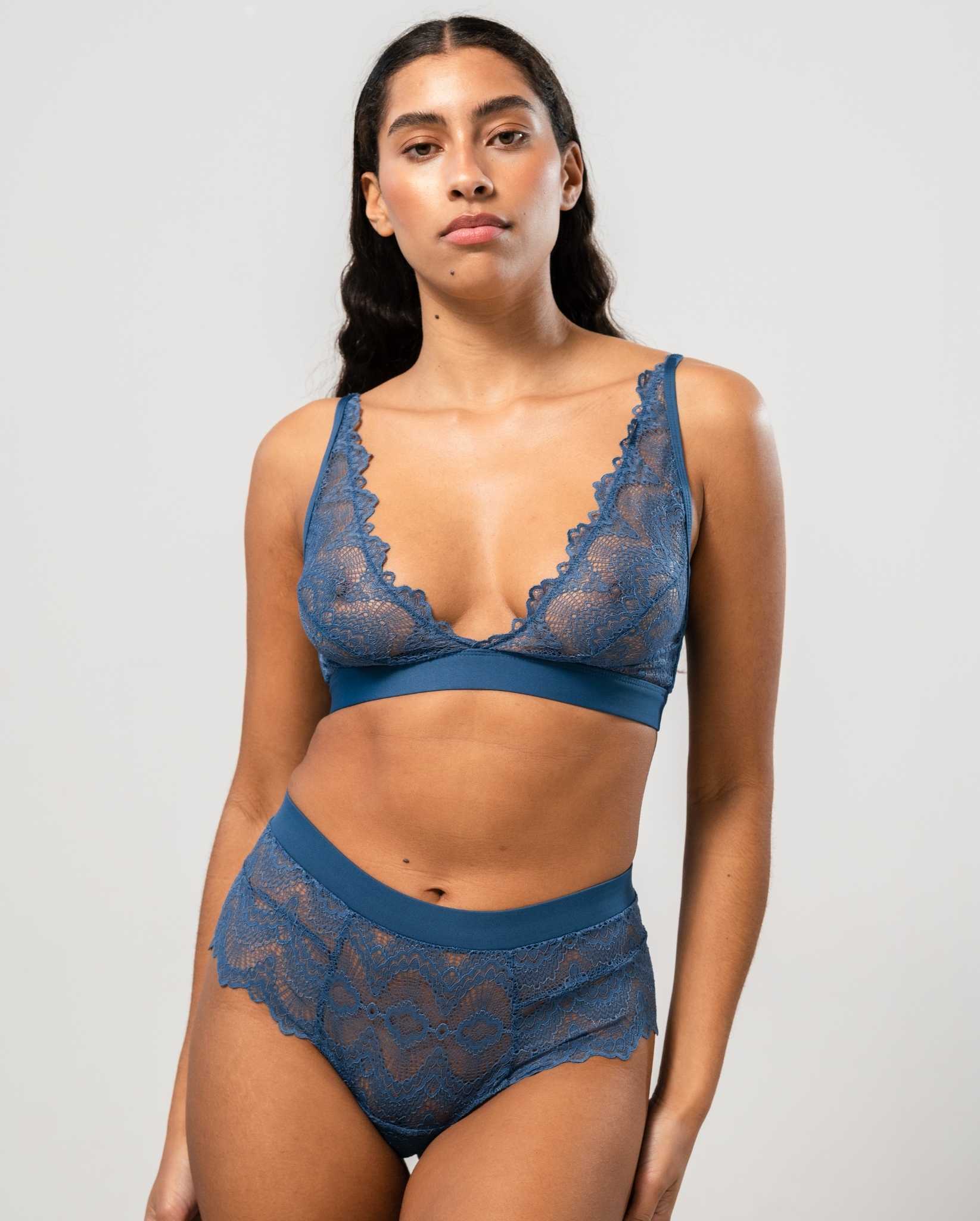 Lace Highwaist String Faded Blue - Image 5