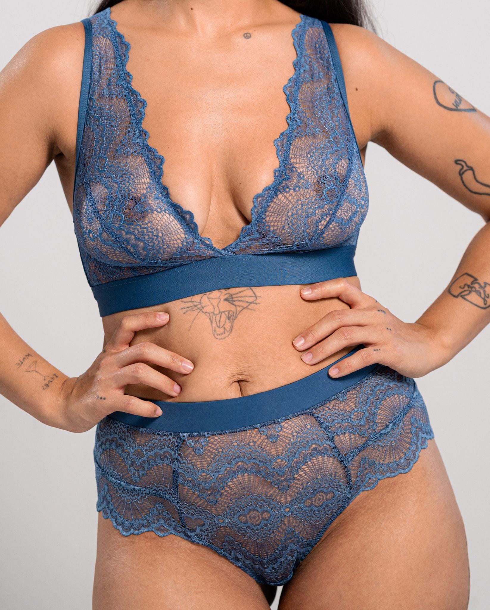 Lace Highwaist String Faded Blue - Image 7