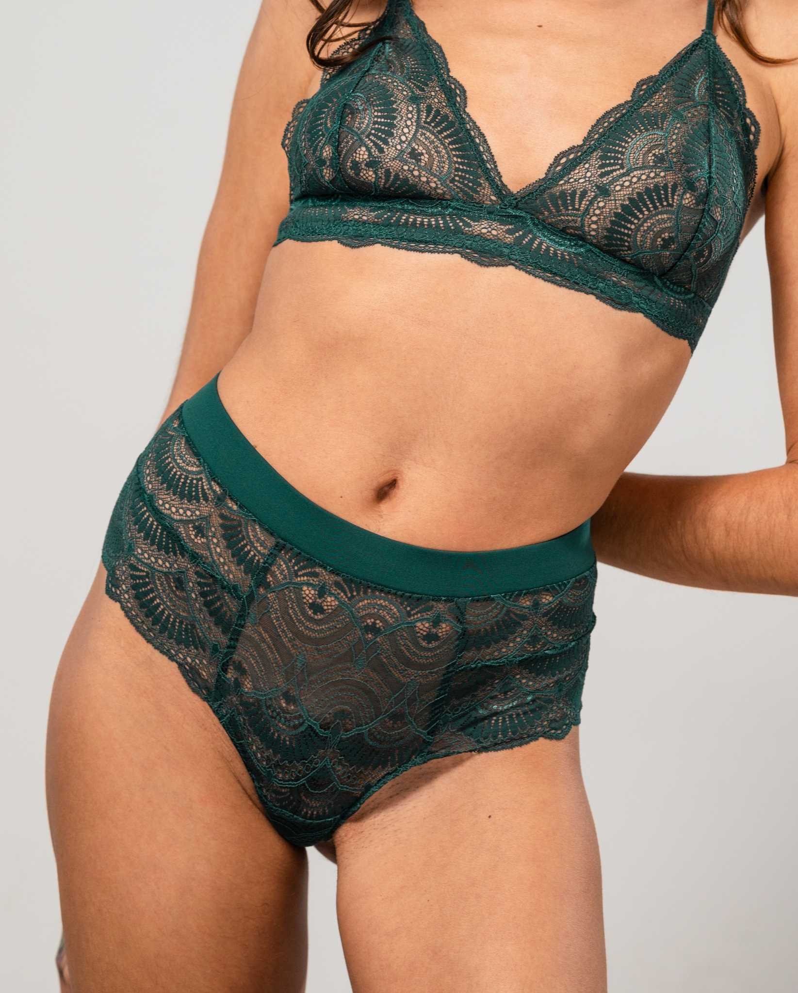 Lace Highwaist String Pine Green - Image 16