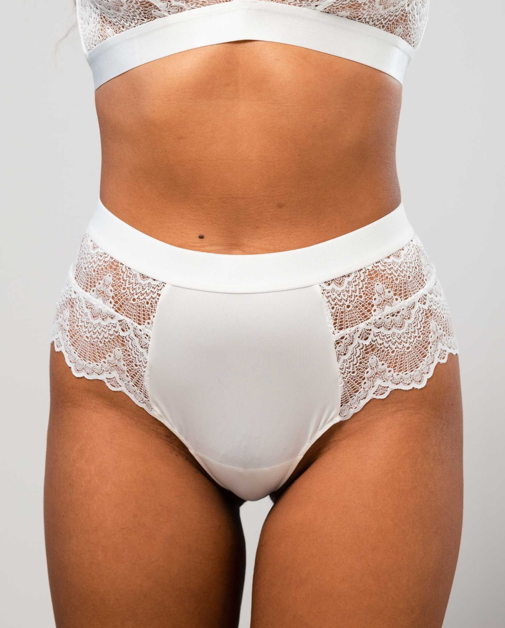 Lace Highwaist String 002 Off White - Image 3