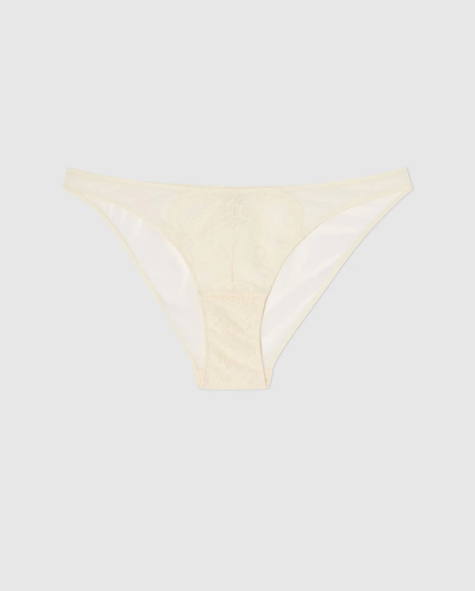 Lace Mesh Bikini Briefs Cream - Image 2