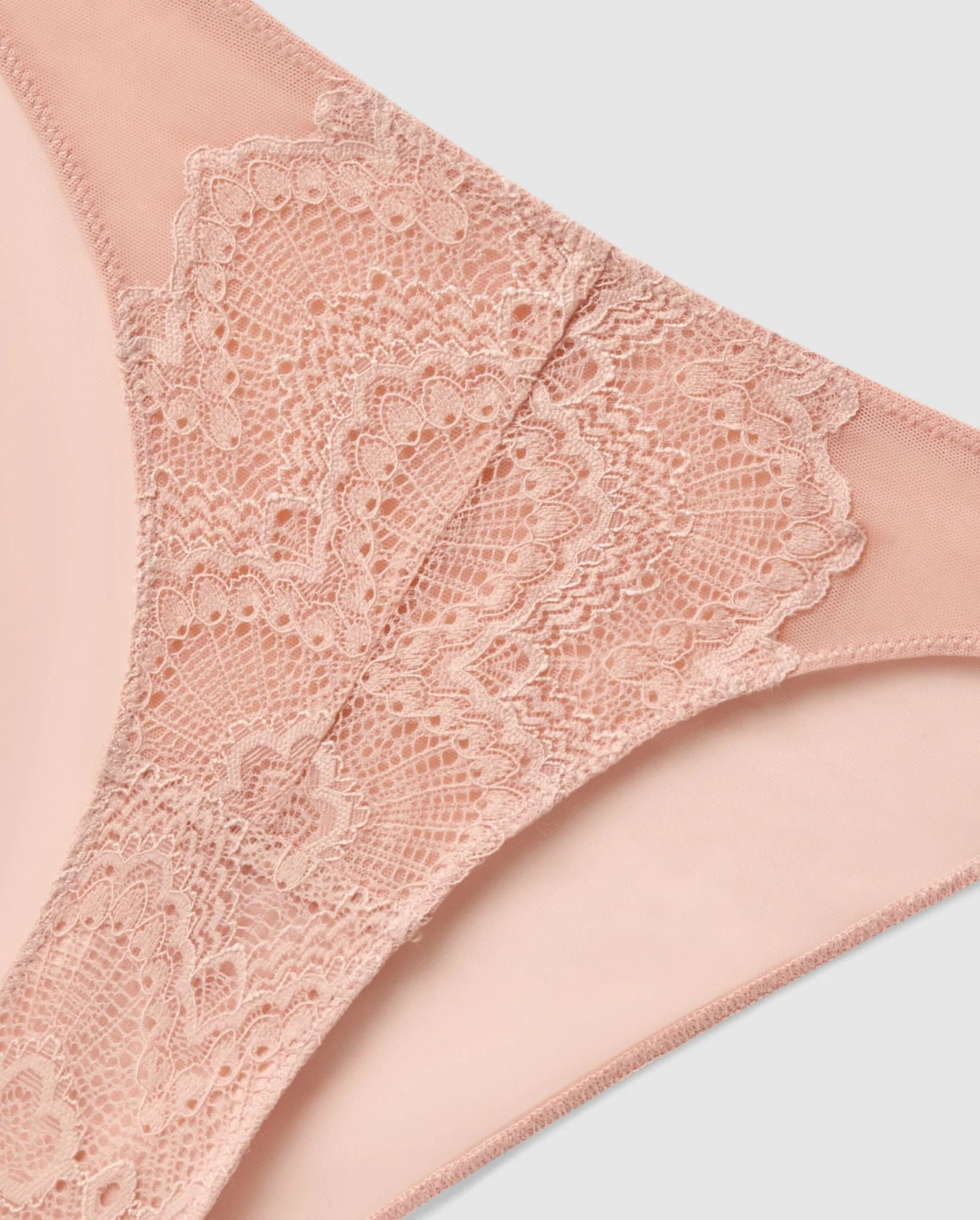 Lace Mesh Bikini Briefs Nude - Image 6