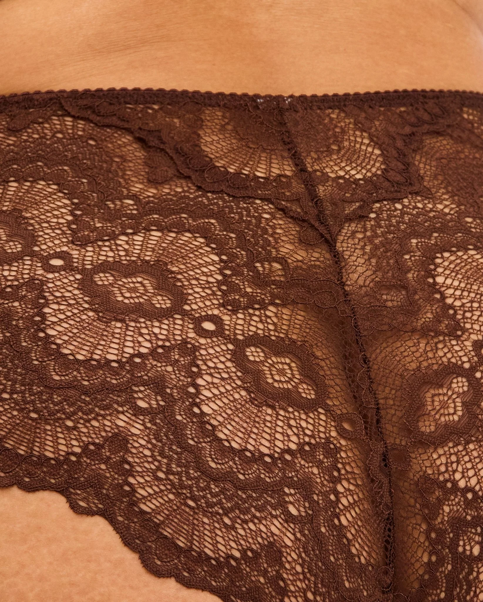 Lace Highwaist Briefs Coffee - Image 11