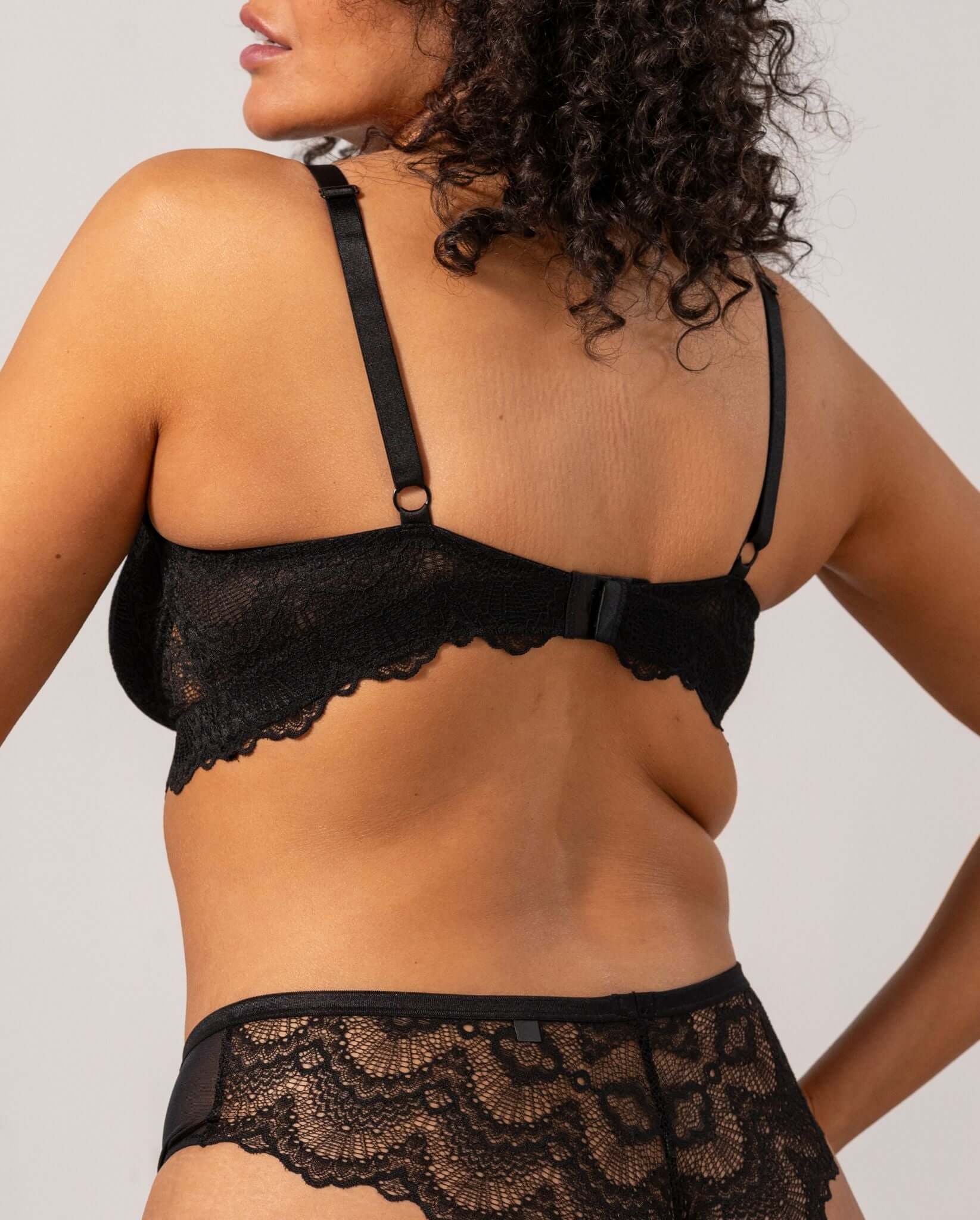 Lace Nursing Bralette Black - Image 4