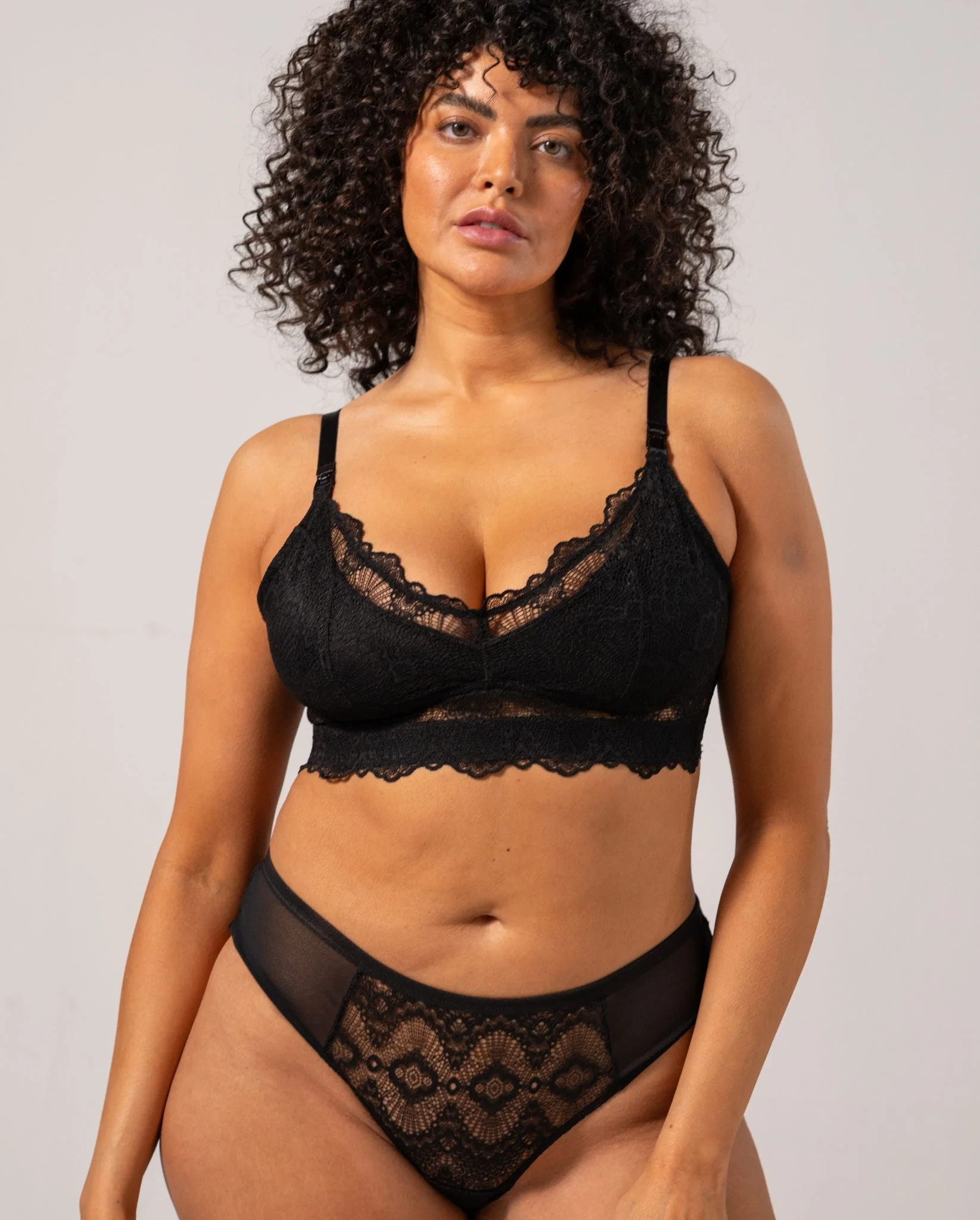Lace Nursing Bralette Black - Image 5