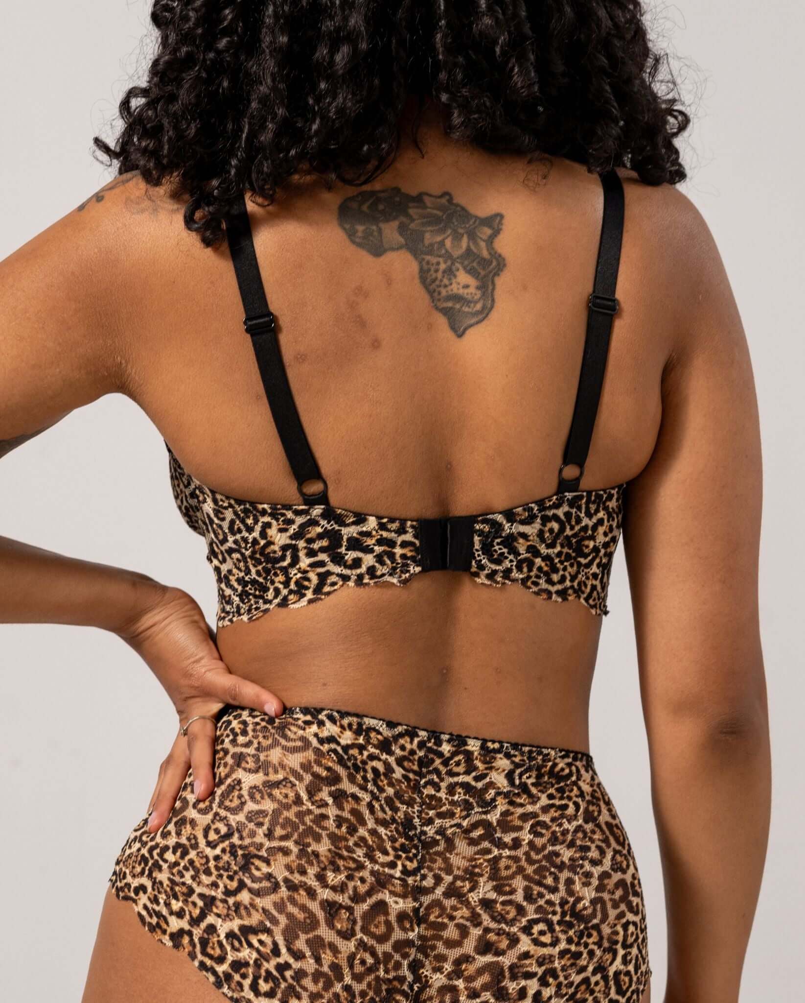 Lace Nursing Bralette Leopard - Image 7