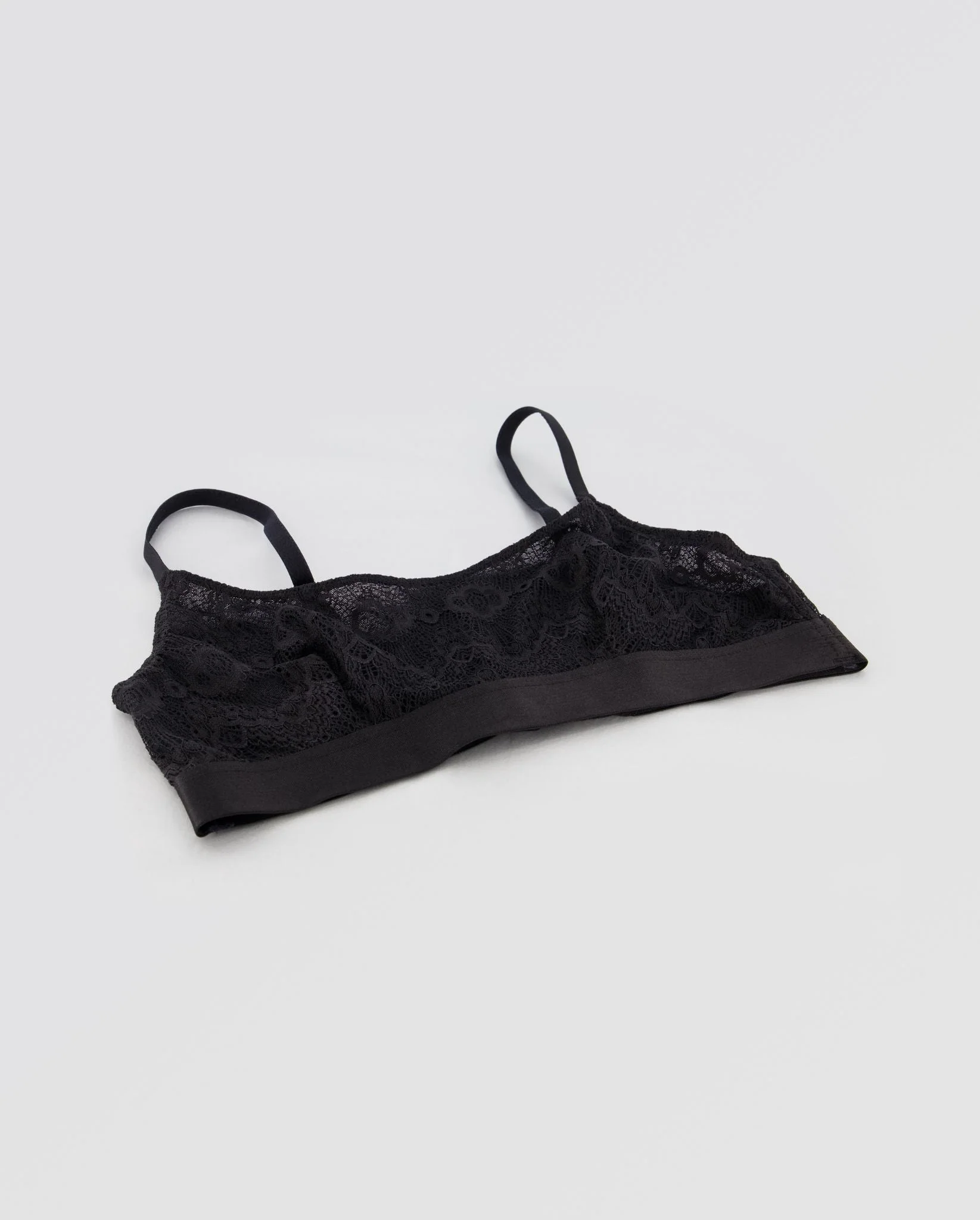 Lace Scoop Bralette Black - Image 9