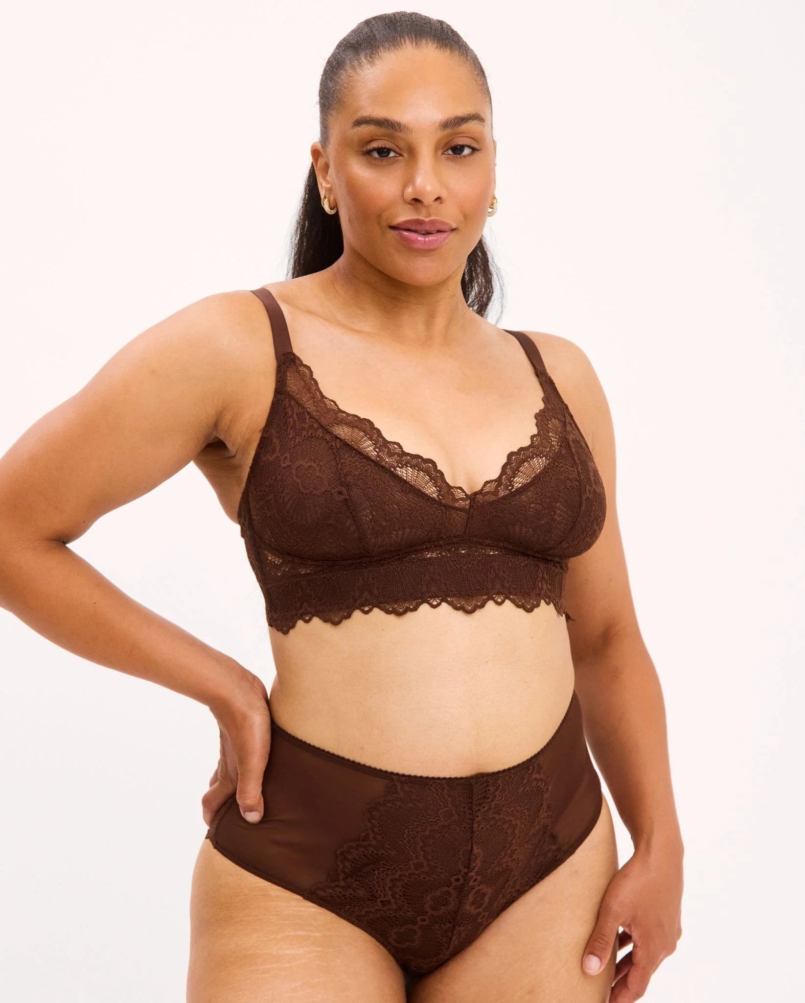 Lace Support+ Bra Coffee - Image 7