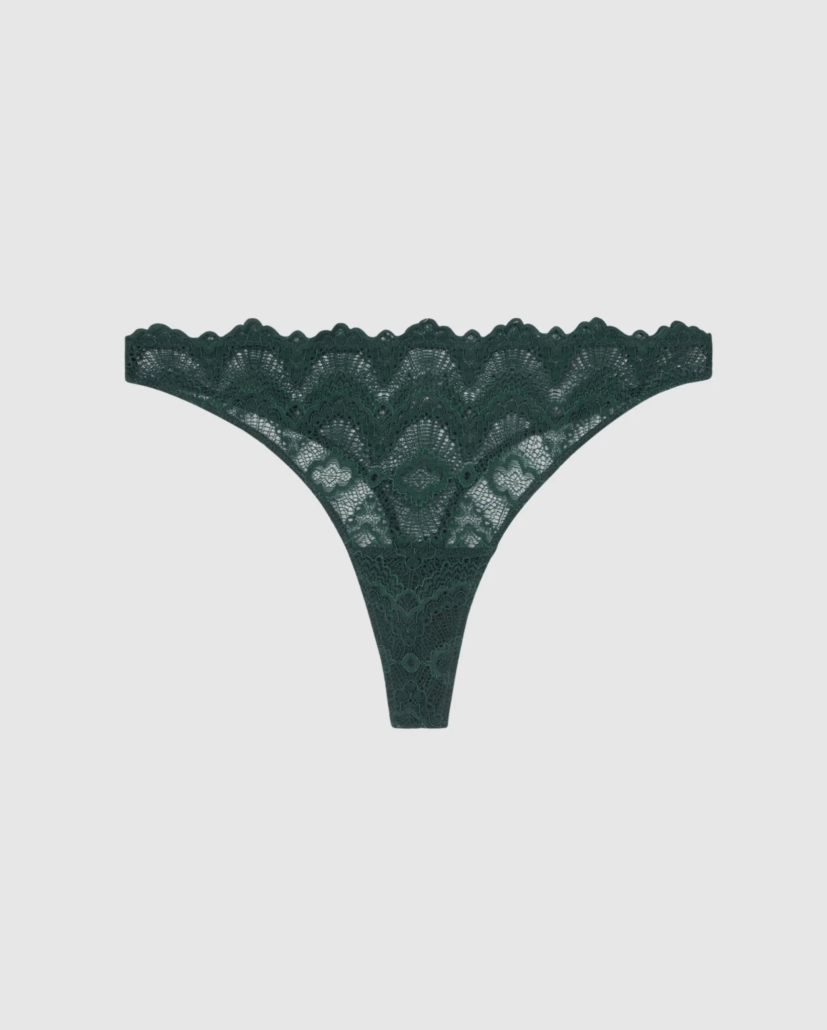 Lace Thong Pine Green - Image 2