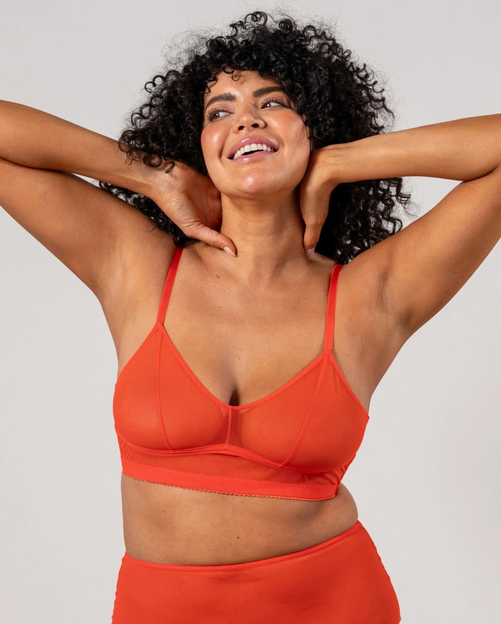 Mesh Balconette Fiery Red - Image 11