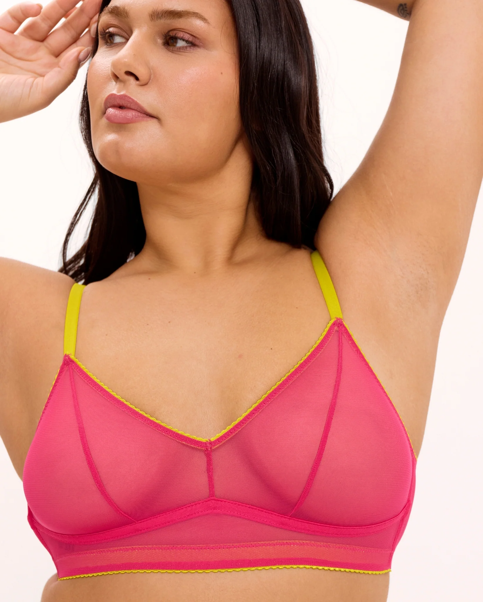 Mesh Balconette Fuchsia - Image 10
