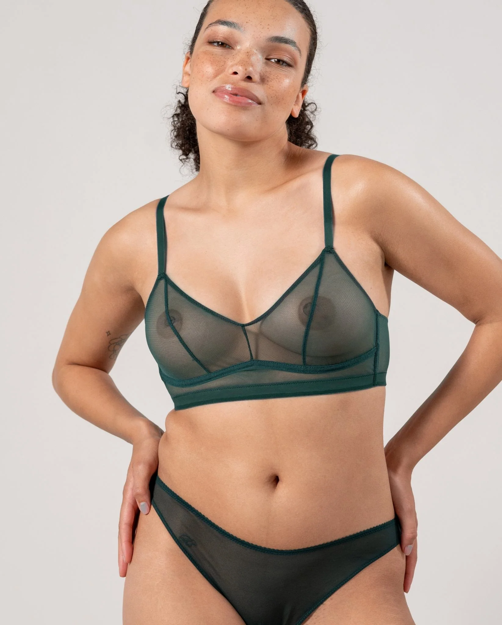 Mesh Balconette Pine Green - Image 8