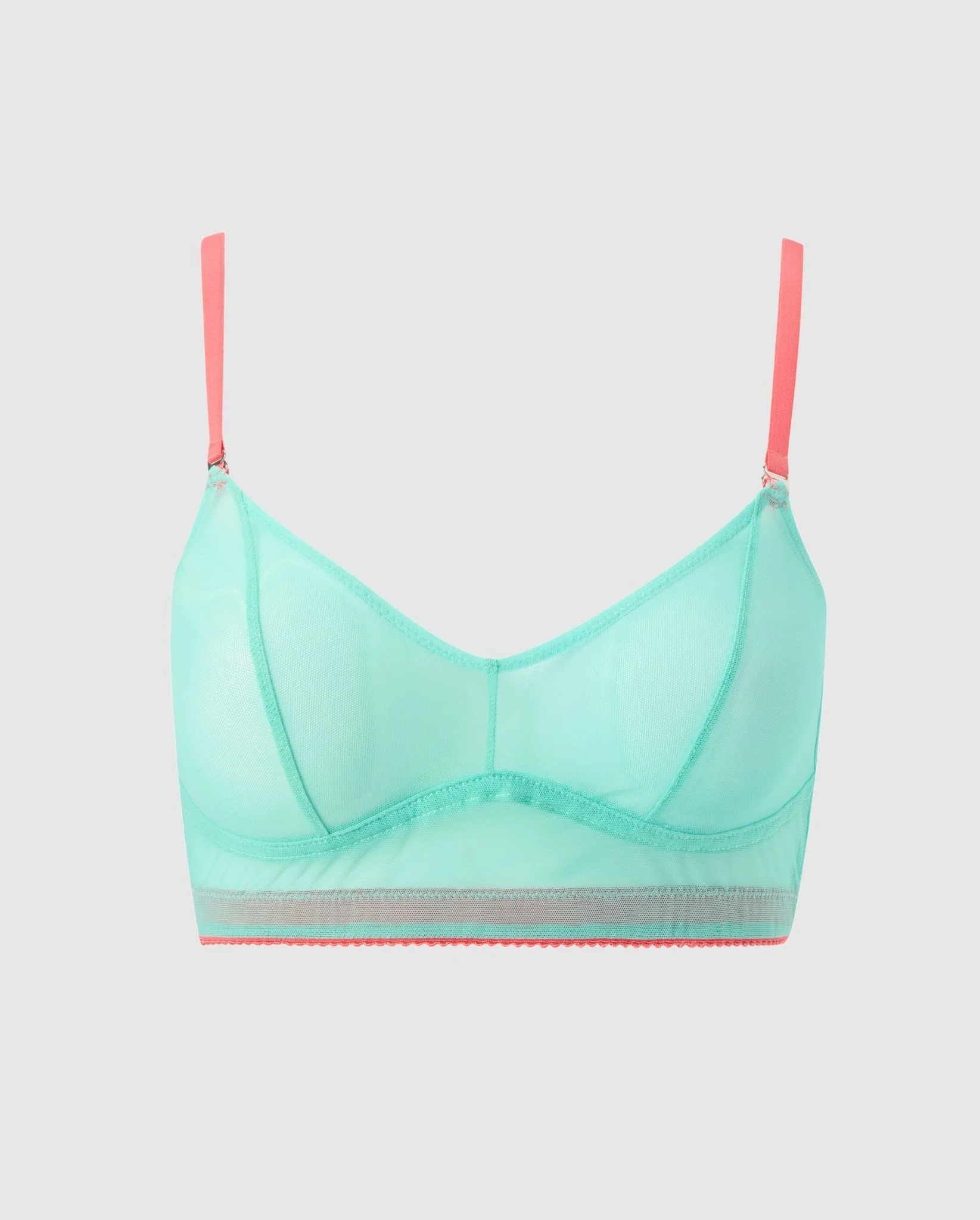Mesh Balconette Turquoise/Coral - Image 2