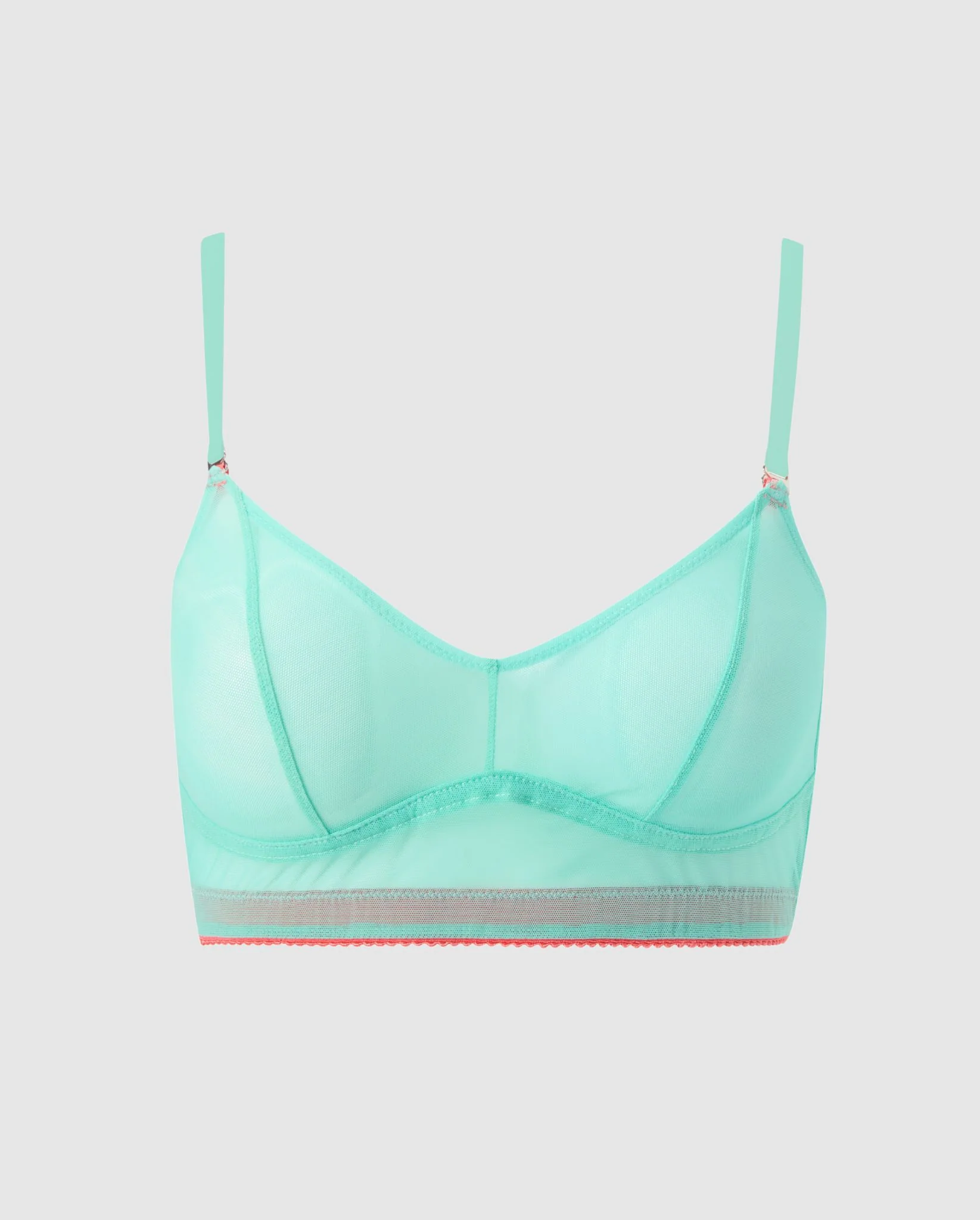 Mesh Balconette Turquoise/Coral - Image 3
