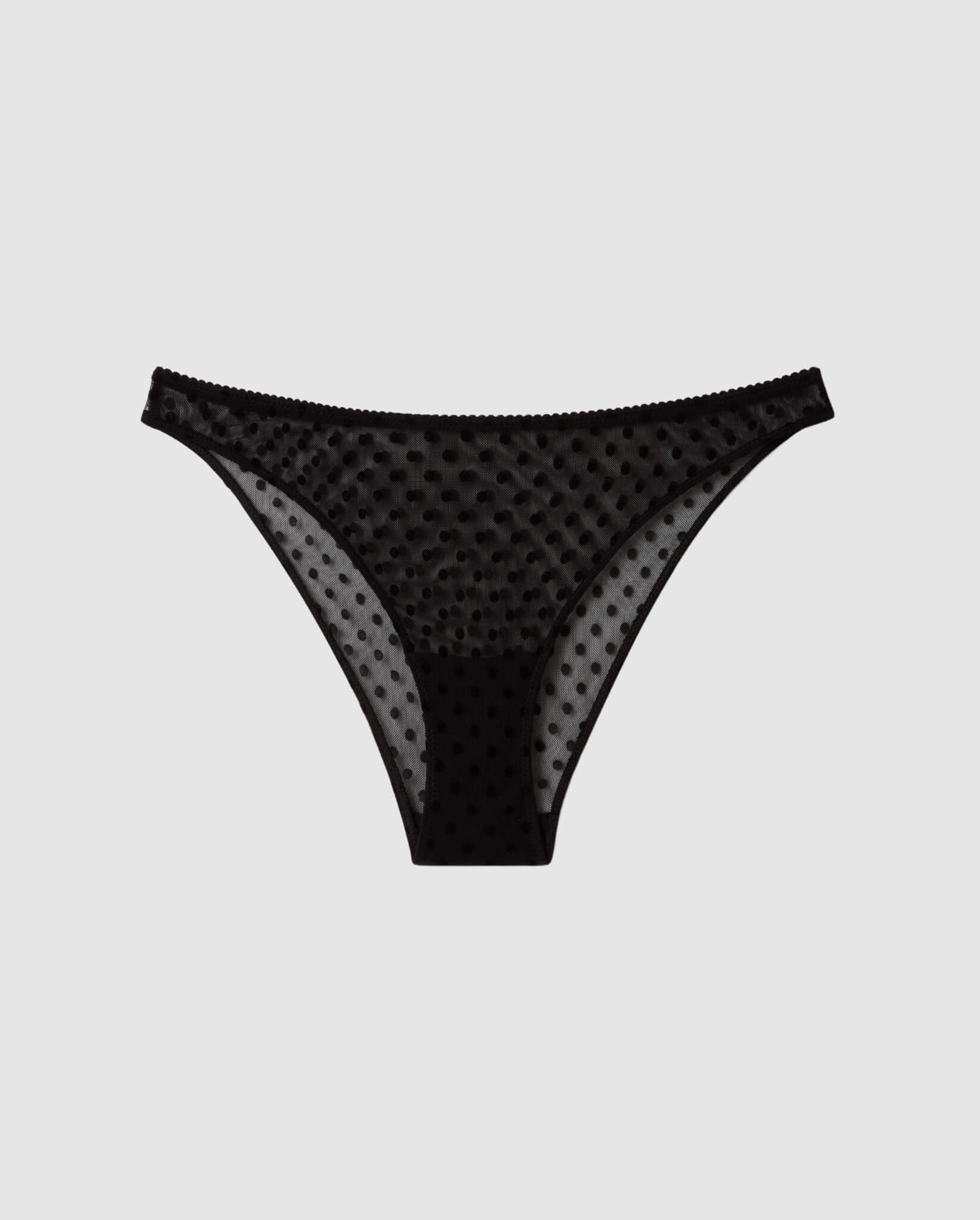 Mesh Bikini Briefs Black Dots - Image 2