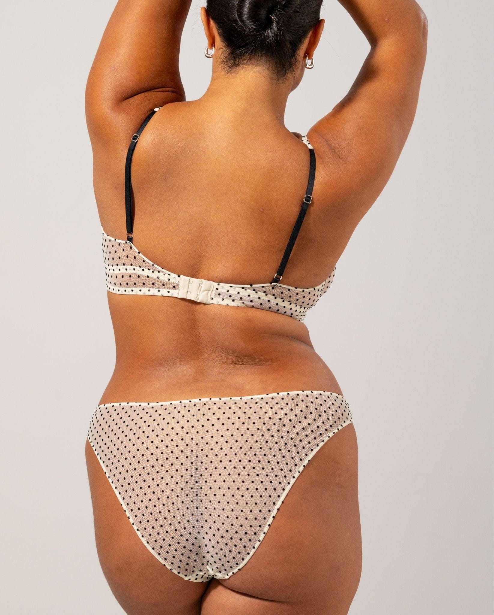 Mesh Bikini Briefs Cream/Black - Image 4