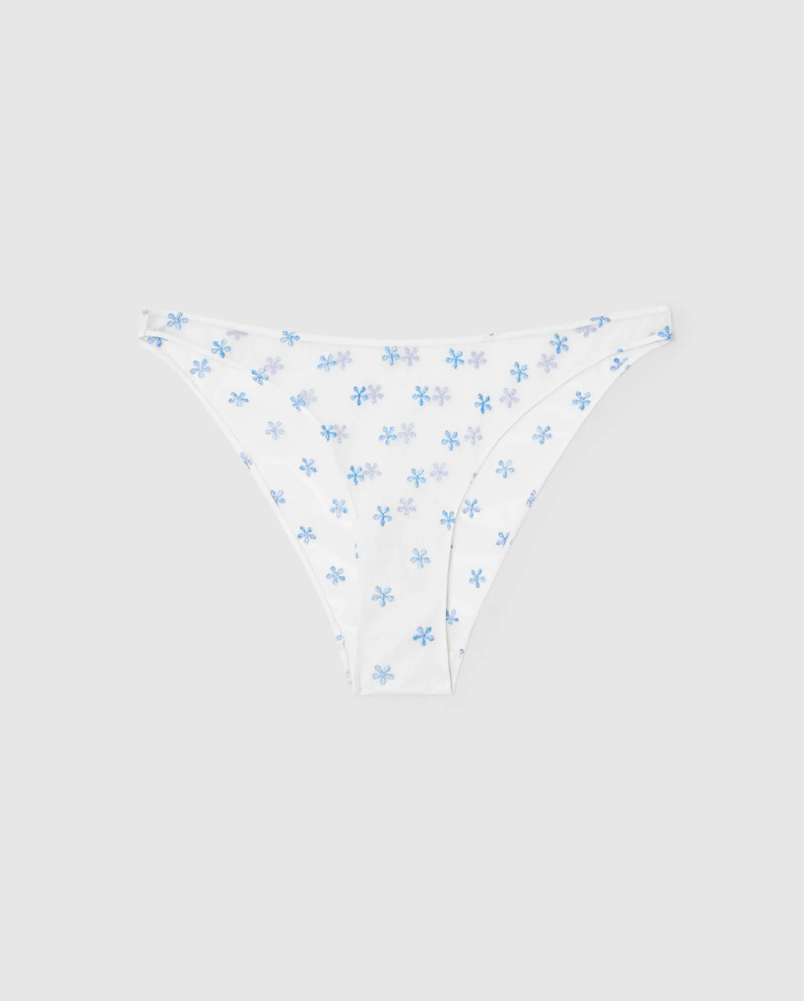 Mesh Bikini Briefs Cream/Baby Blue - Image 2