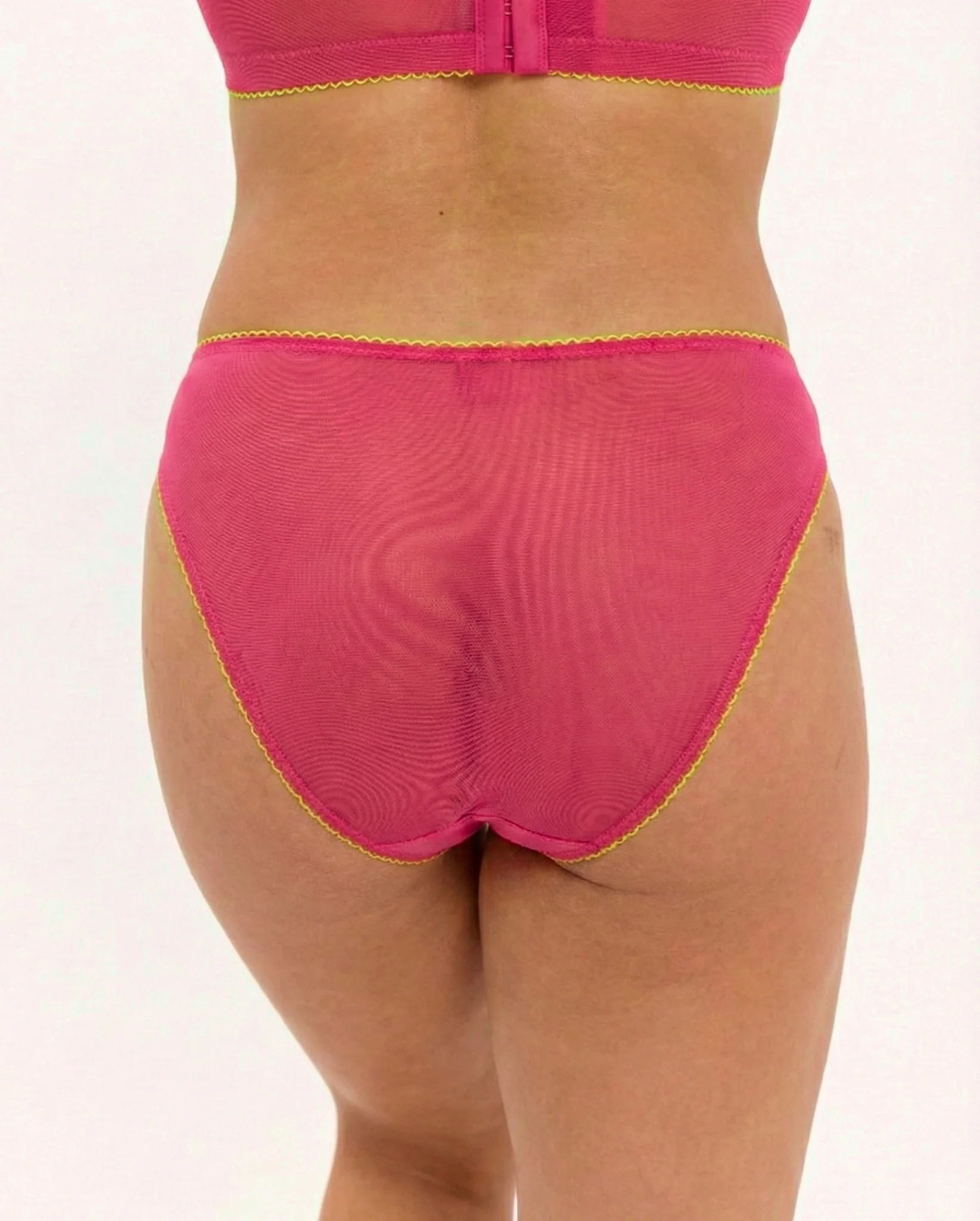 Mesh Bikini Briefs Fuchsia - Image 4