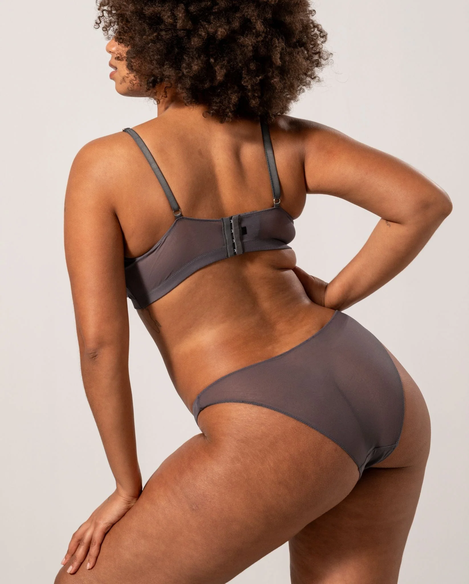 Mesh Bikini Briefs Grey - Image 3