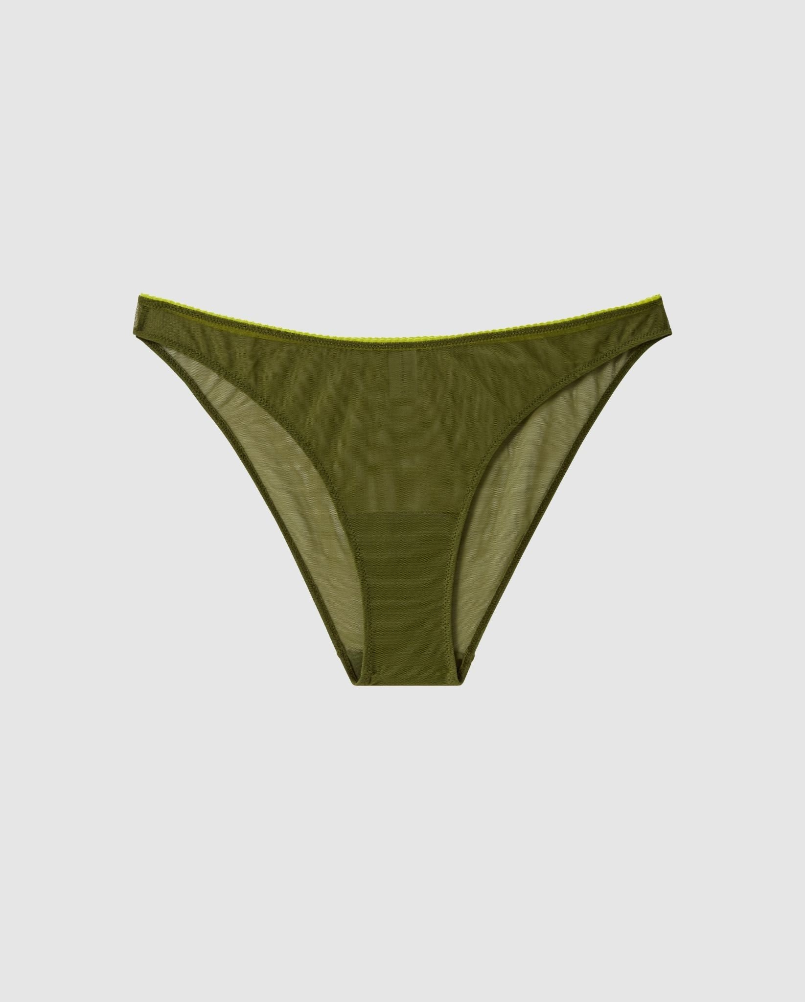 Mesh Bikini Briefs Olive - Image 2