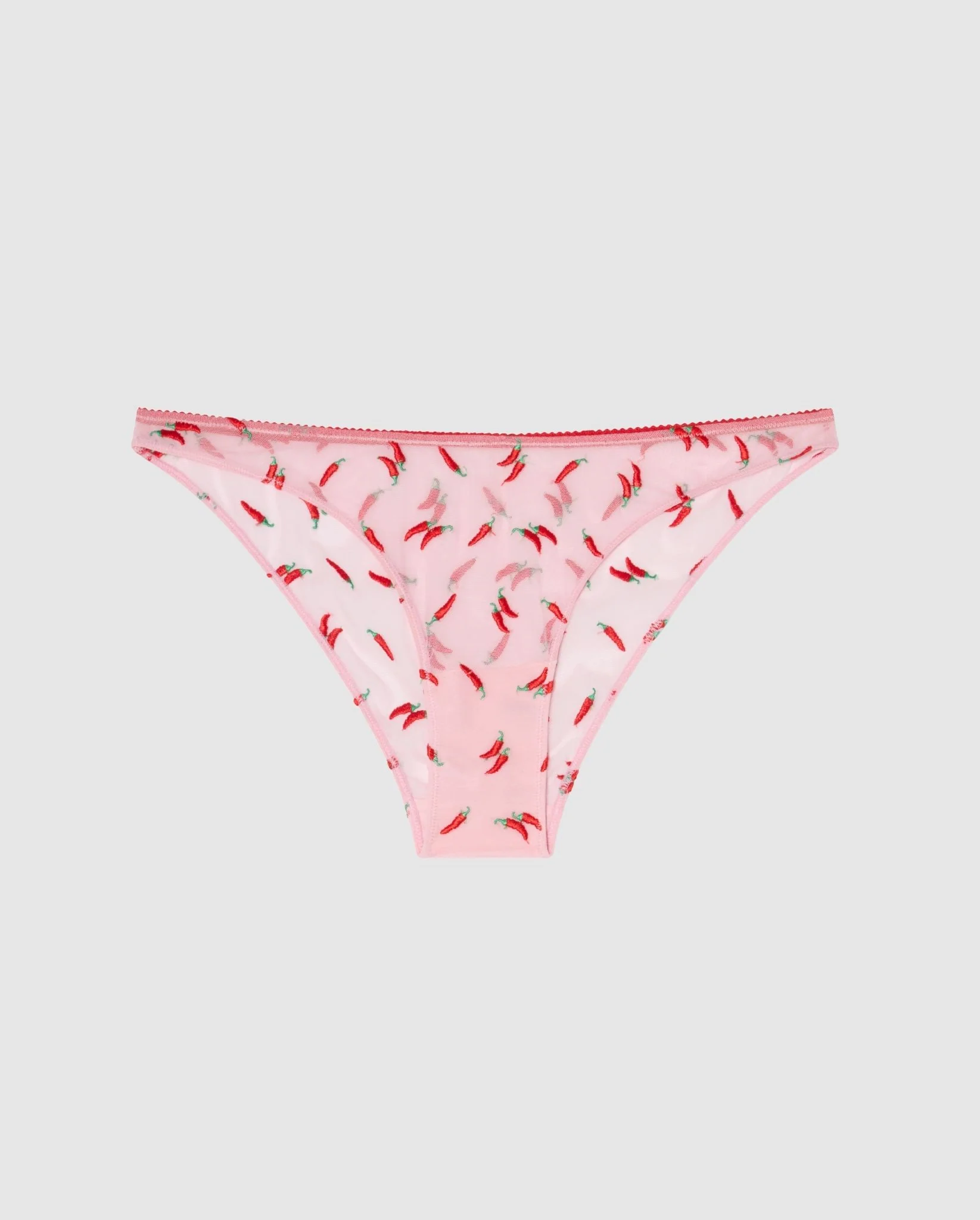 Mesh Bikini Briefs Powder Pink/Fiery Red - Image 2