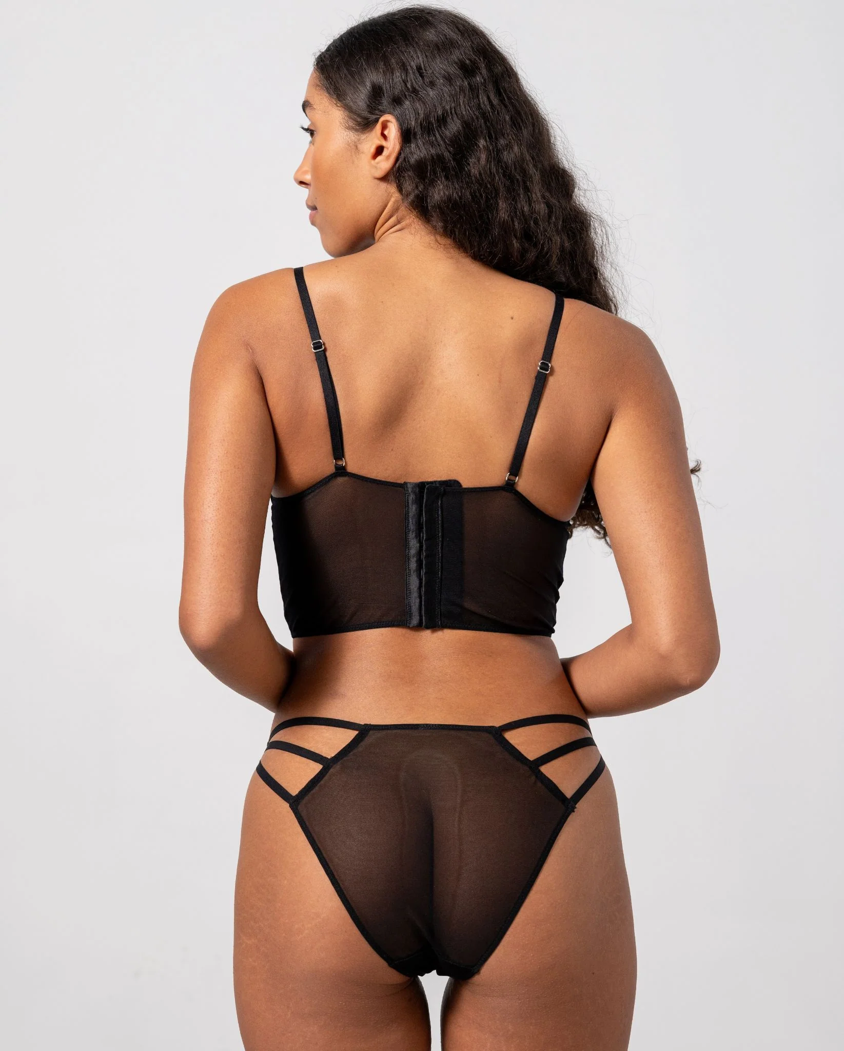 Mesh Demi Top Black - Image 7