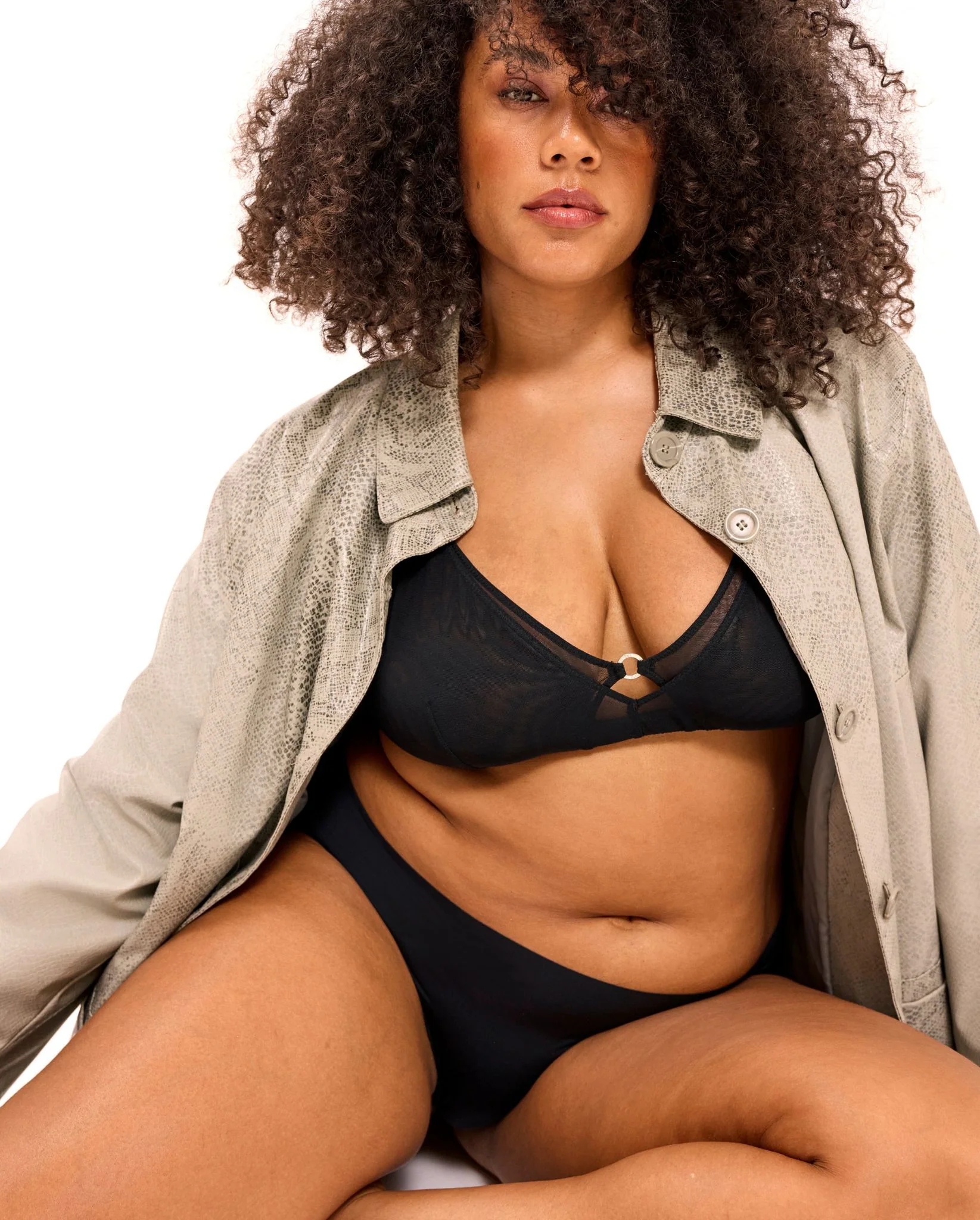 Mesh Double Triangle+ Bralette Black - Image 8