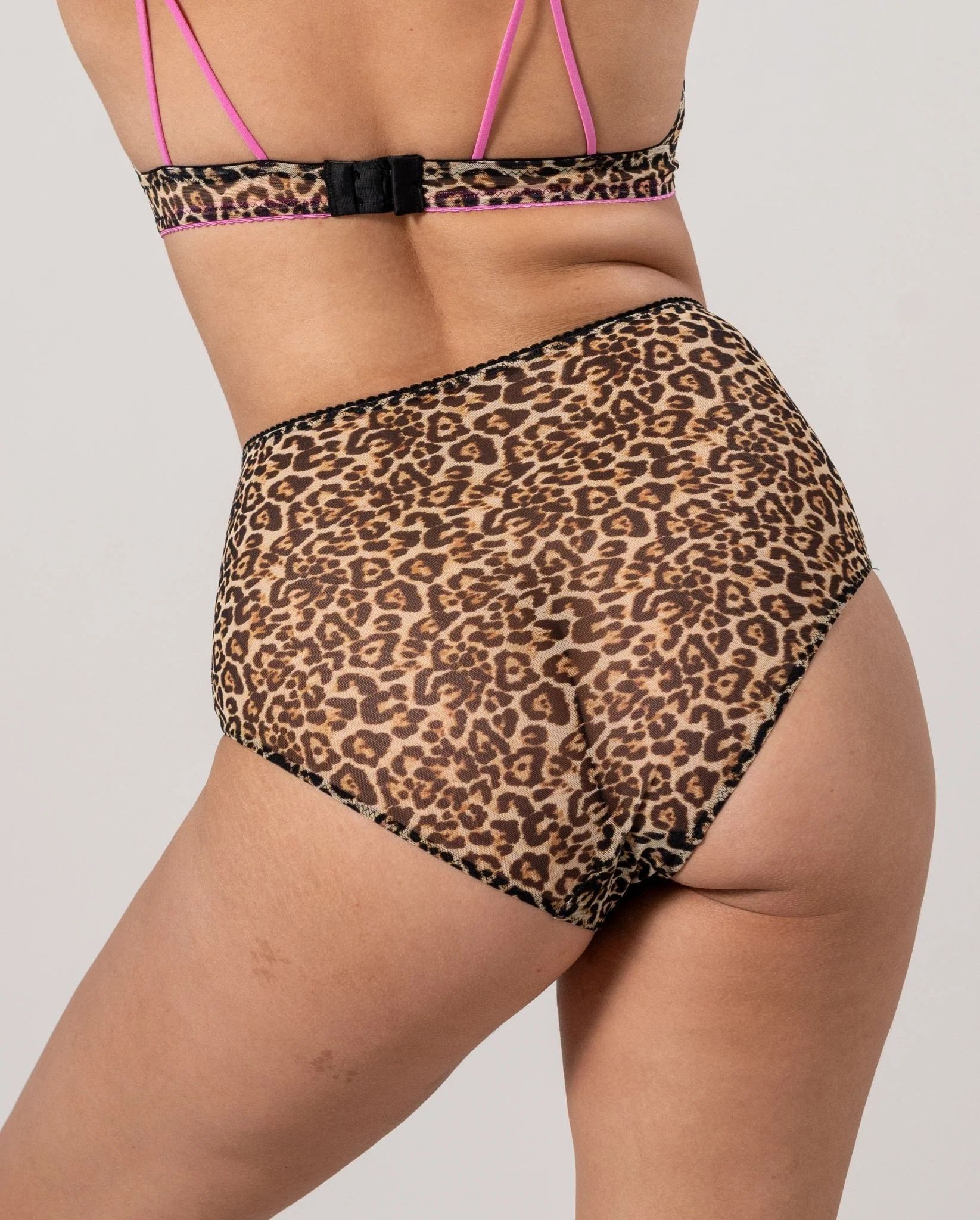 Mesh Highwaist Briefs Leopard - Image 10