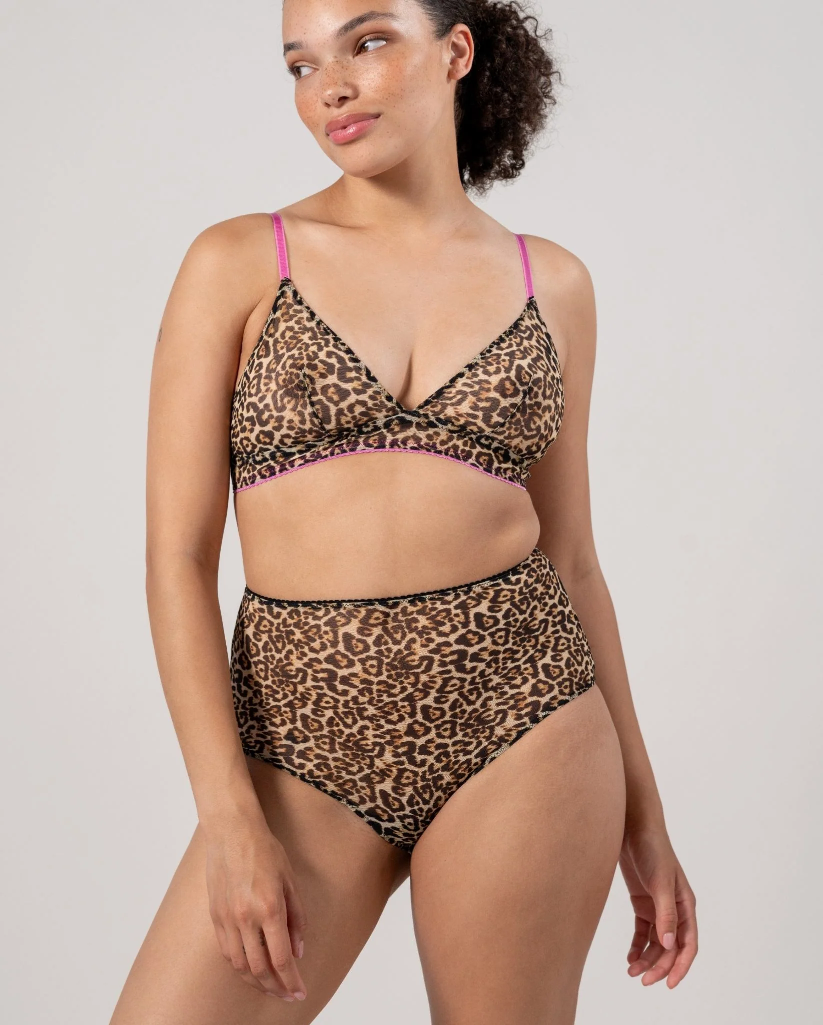 Mesh Highwaist Briefs Leopard - Image 9